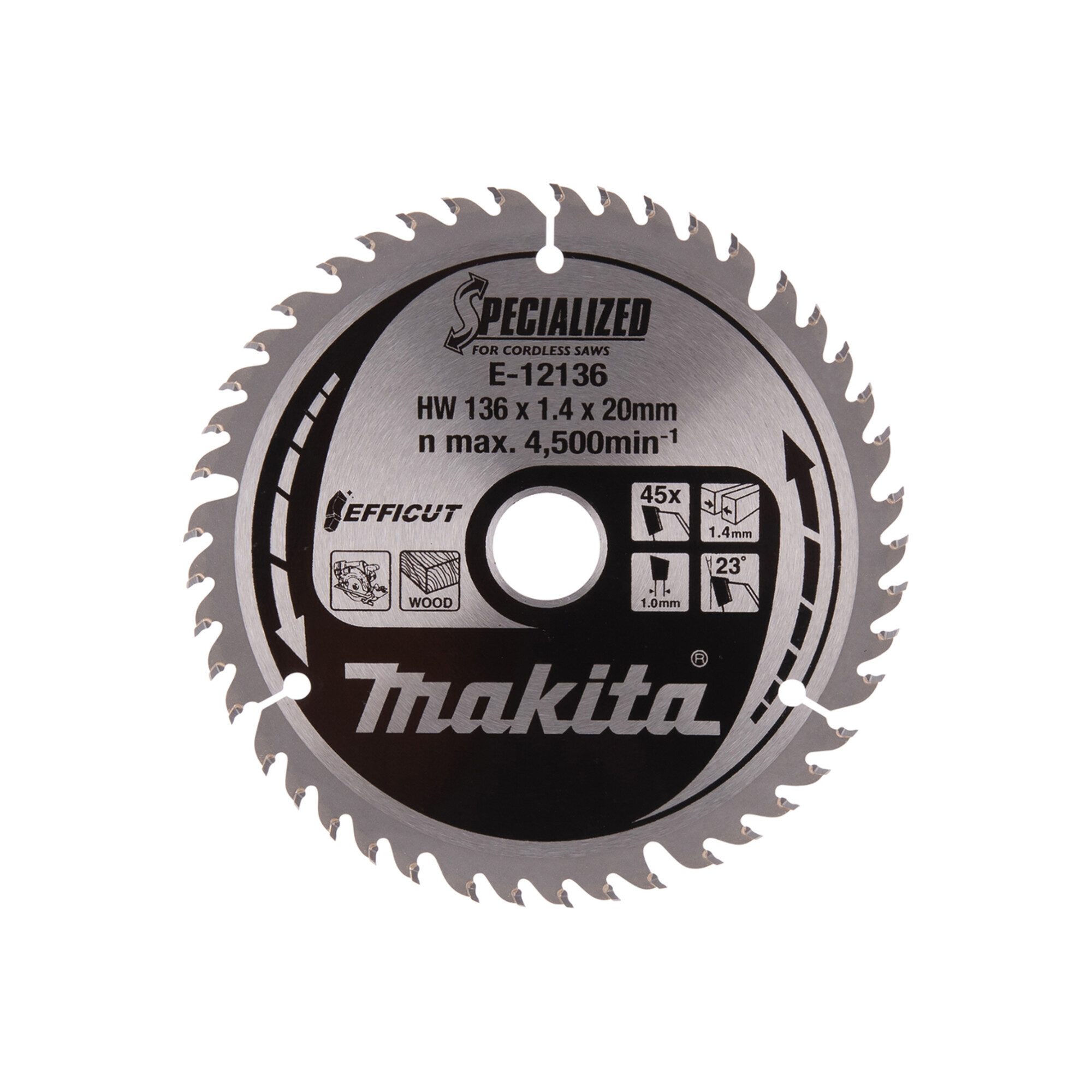 Makita Kreissägeblatt Makita Sägeblatt 136x1,4x20, 45Z EFFICUT Holz