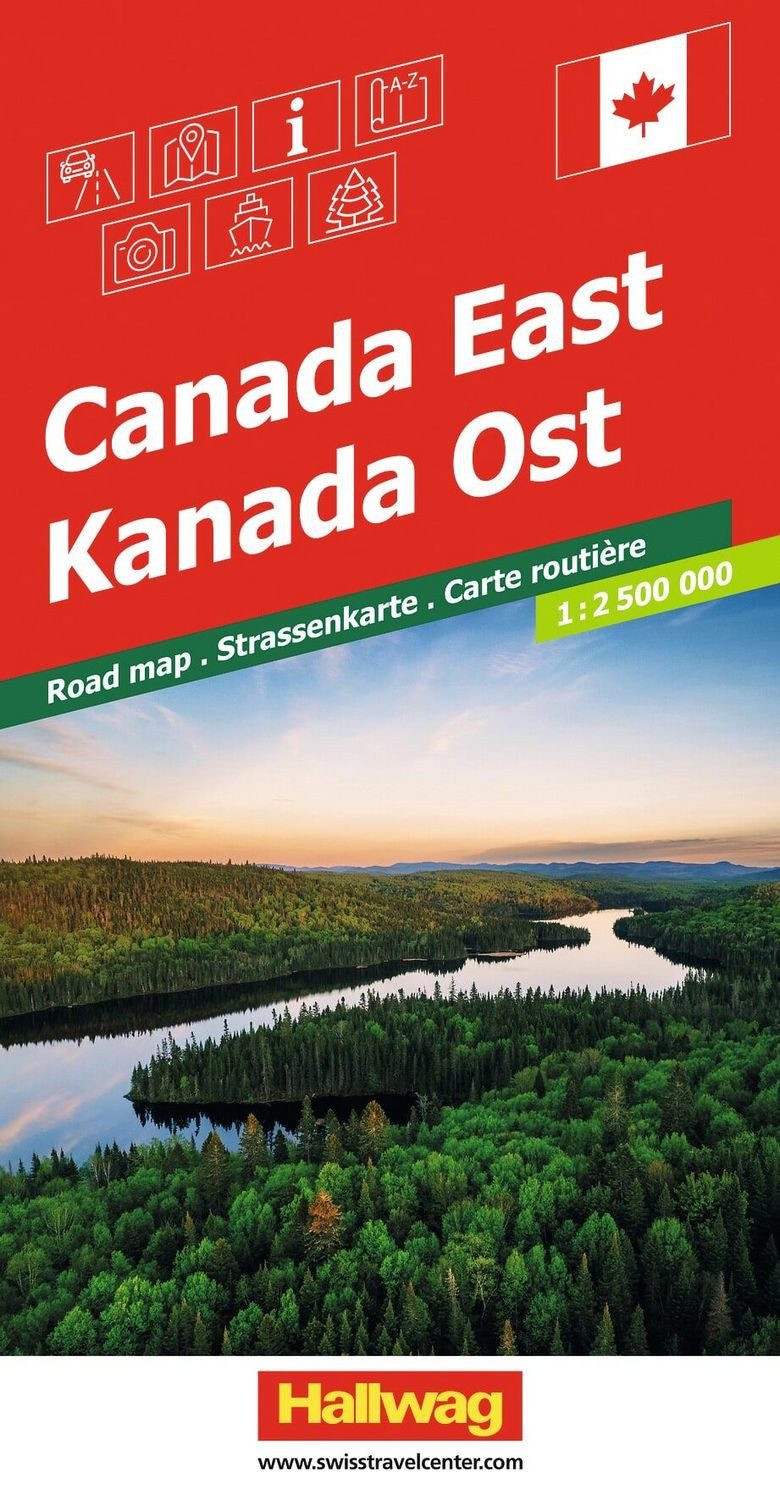 Hallwag Strassenkarte Kanada Ost 1:2,5 Mio. / diverse