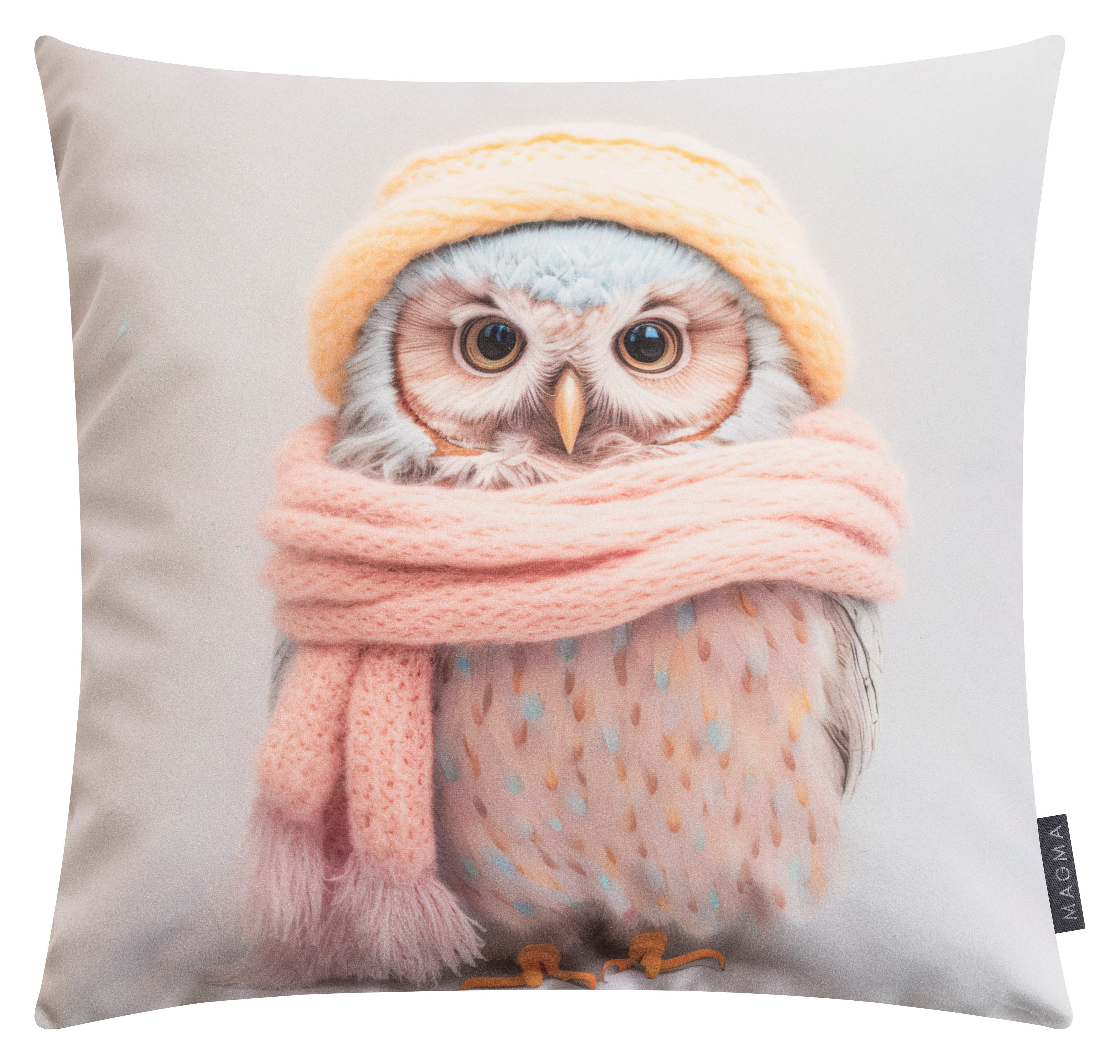 Magma Heimtex Декоративные подушки gefülltes 'Eule' 45 x 45 cm Natur