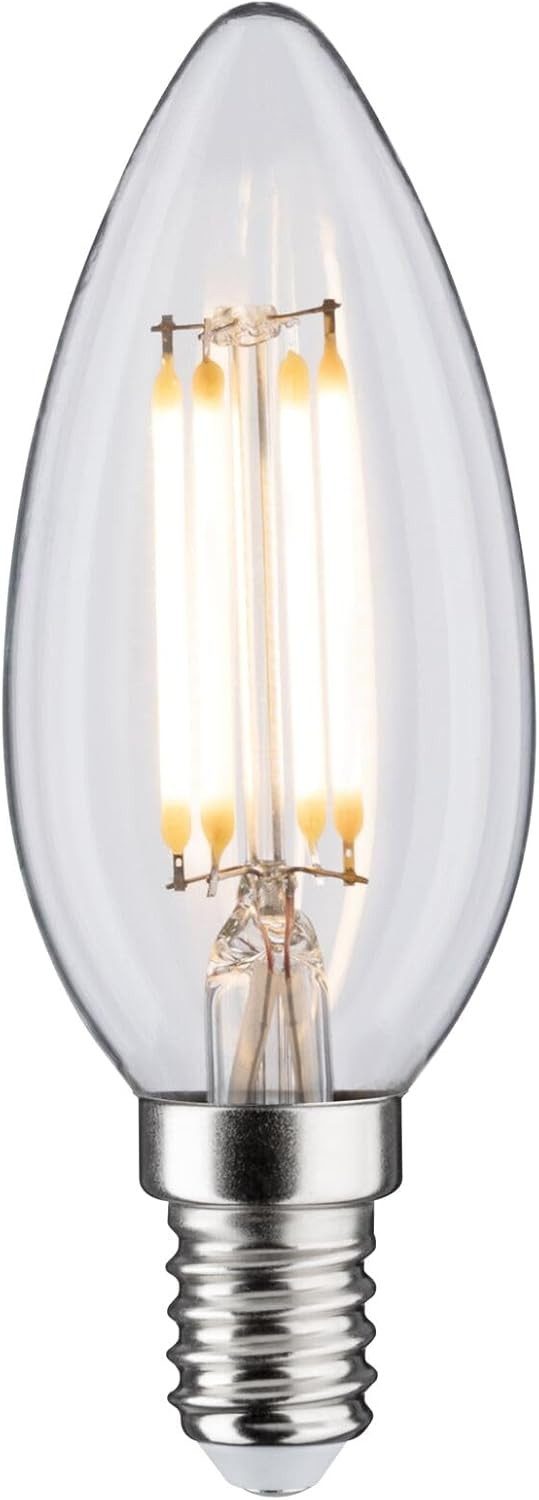 Paulmann LED-Leuchtmittel Paulmann 28611 LED Lampe Filament Kerze 4,5W Klassik Leuchtmittel Klar, 1 St., Paulmann LED Filament Kerze, 4,5W = 40W, E14, 470 lm, klar, 2700 K