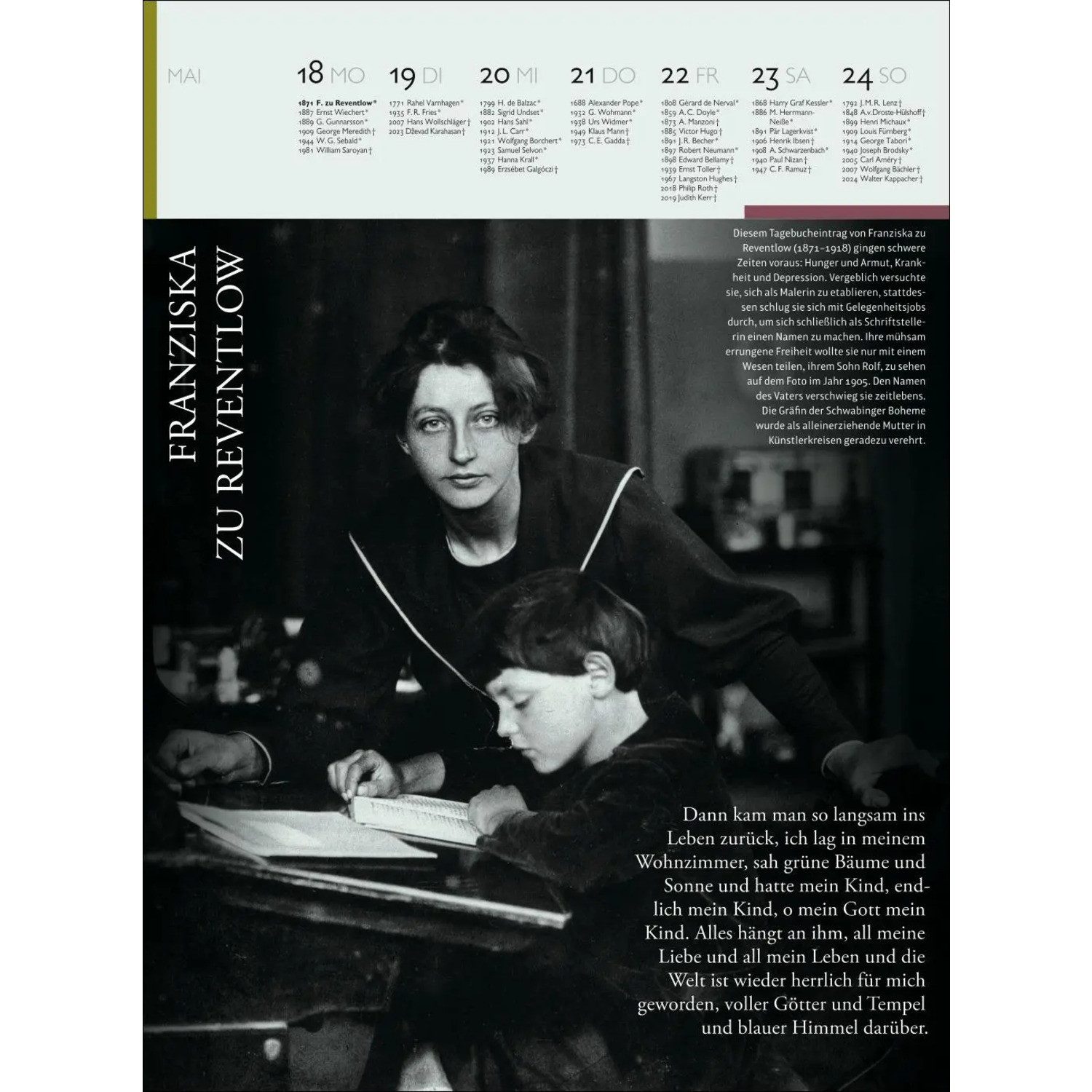 Wandkalender Der Literatur Kalender Wochenkalender 2026