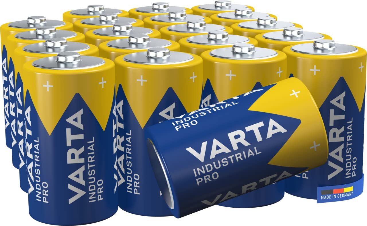 Batterien D Mono, 20 Stück, Industrial Pro, Alkaline Batterie, 1,5V Batterie
