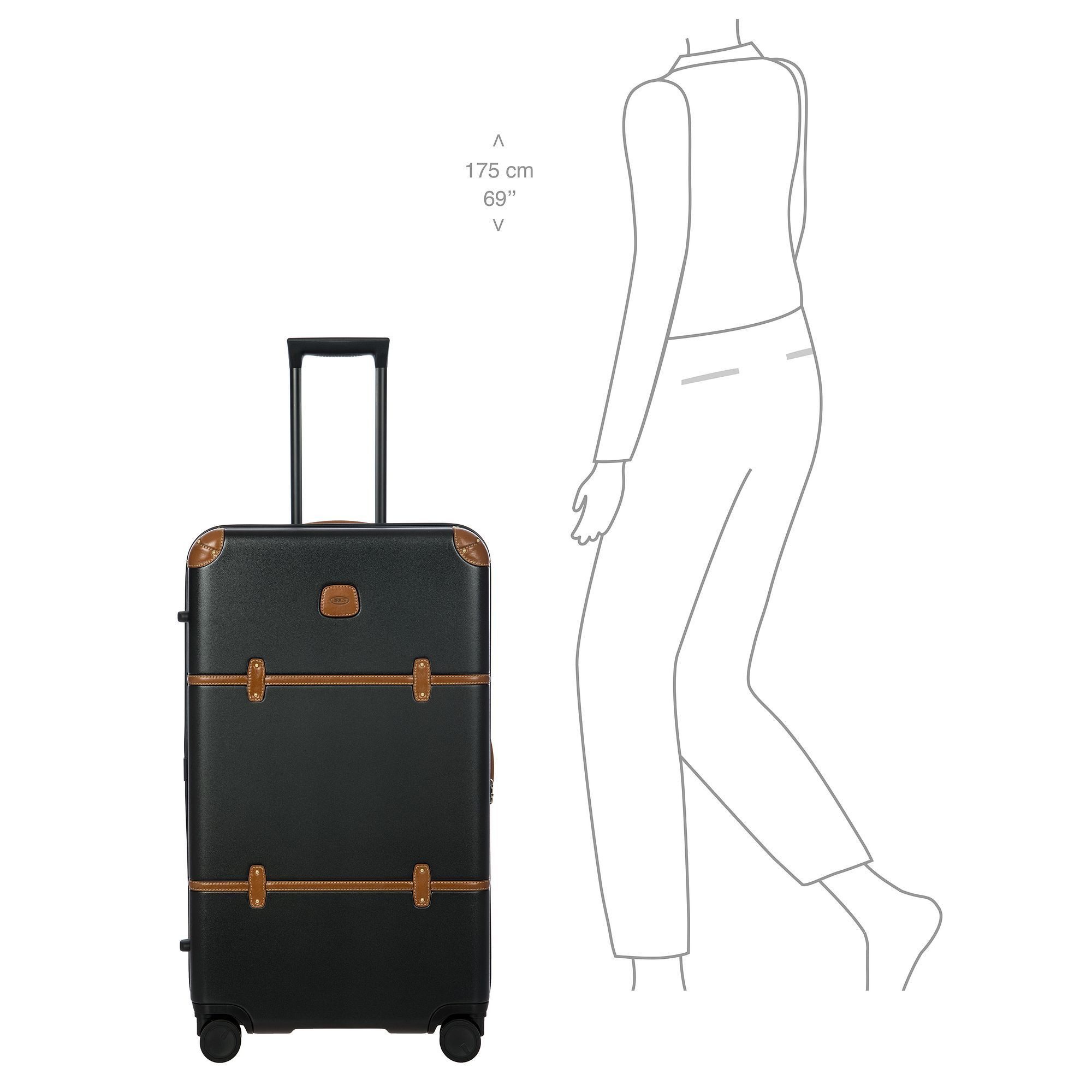 Bric's Hartschalen-Trolley Bellagio, 4 Rollen, Polypropylen