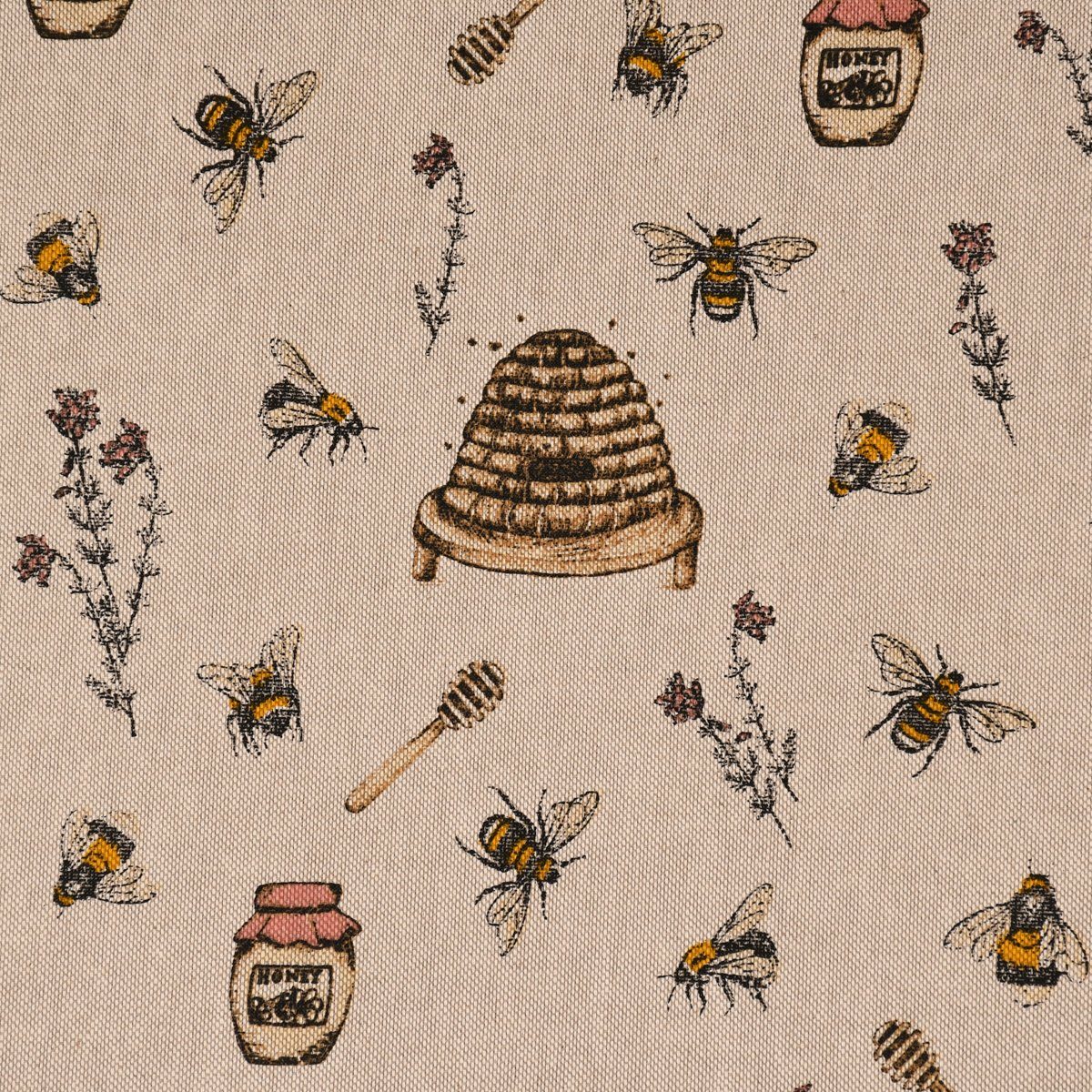 Buzzing Vorhang Vorhang Korb Smokband LEBEN., LEBEN. Kunstfaser, Germany, Honey Bee St), SCHÖNER (1 gelb, natur made in vorgewaschen Bienen handmade, SCHÖNER blickdicht, Honig