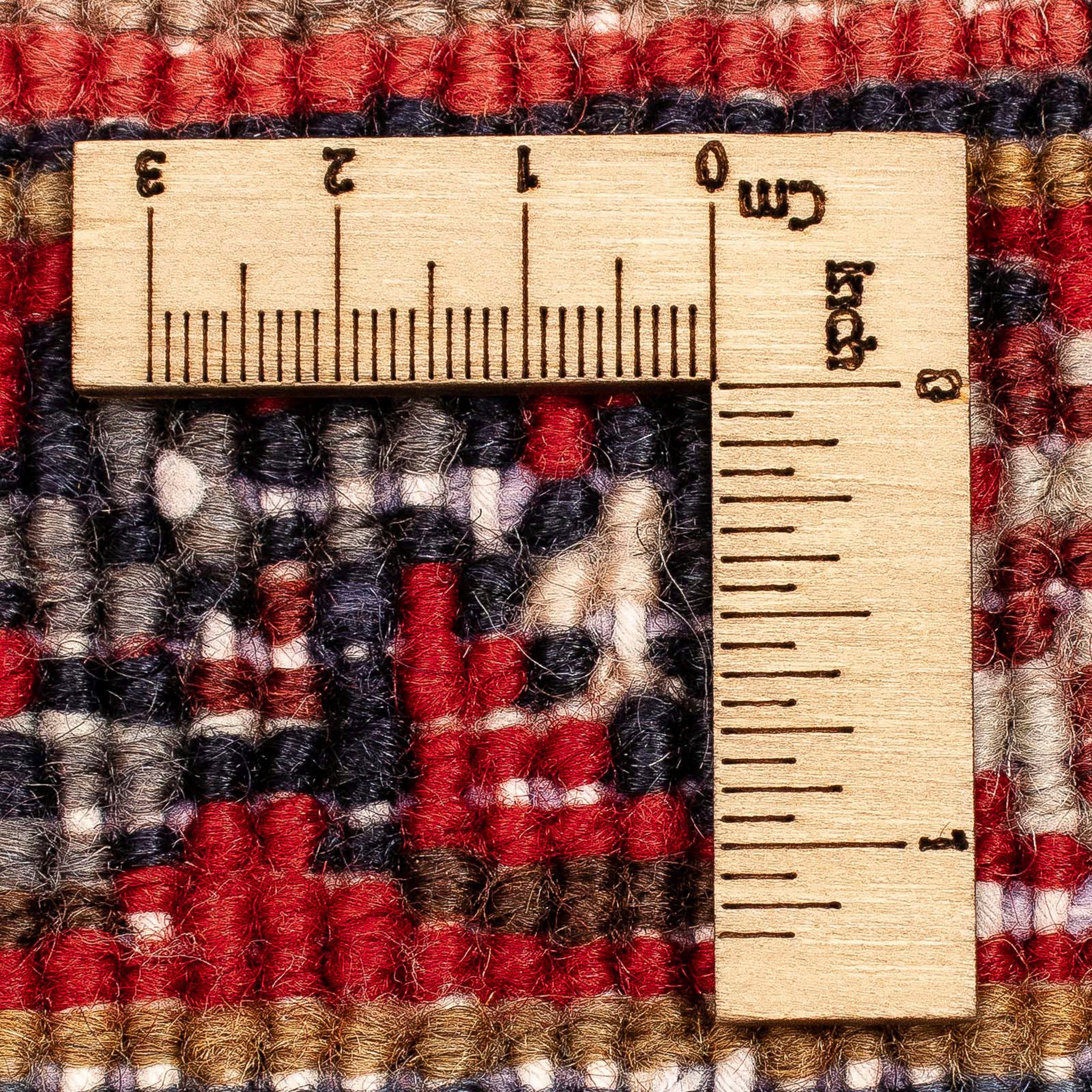 Orientteppich Perser - Einzelstück mm, - 10 cm - Nomadic mit rechteckig, morgenland, x Zertifikat Höhe: Handgeknüpft, Wohnzimmer, 377 306 dunkelrot