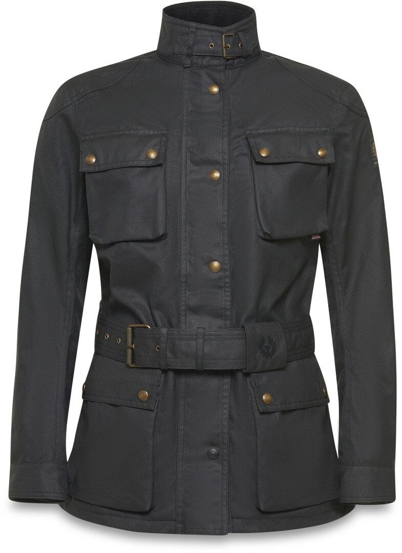Belstaff Motorradjacke Trialmaster 2025 wasserdichte Damen Motorrad Wachsjacke Ellenbogenprotektoren enthalten,Schulterprotektoren enthalten,was