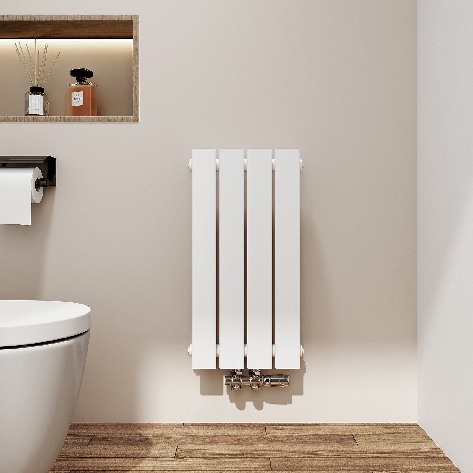 EMKE Heizkörper Anthrazit/Weiß Einlagig Flach Design Paneelheizkörper Breit günstig online kaufen