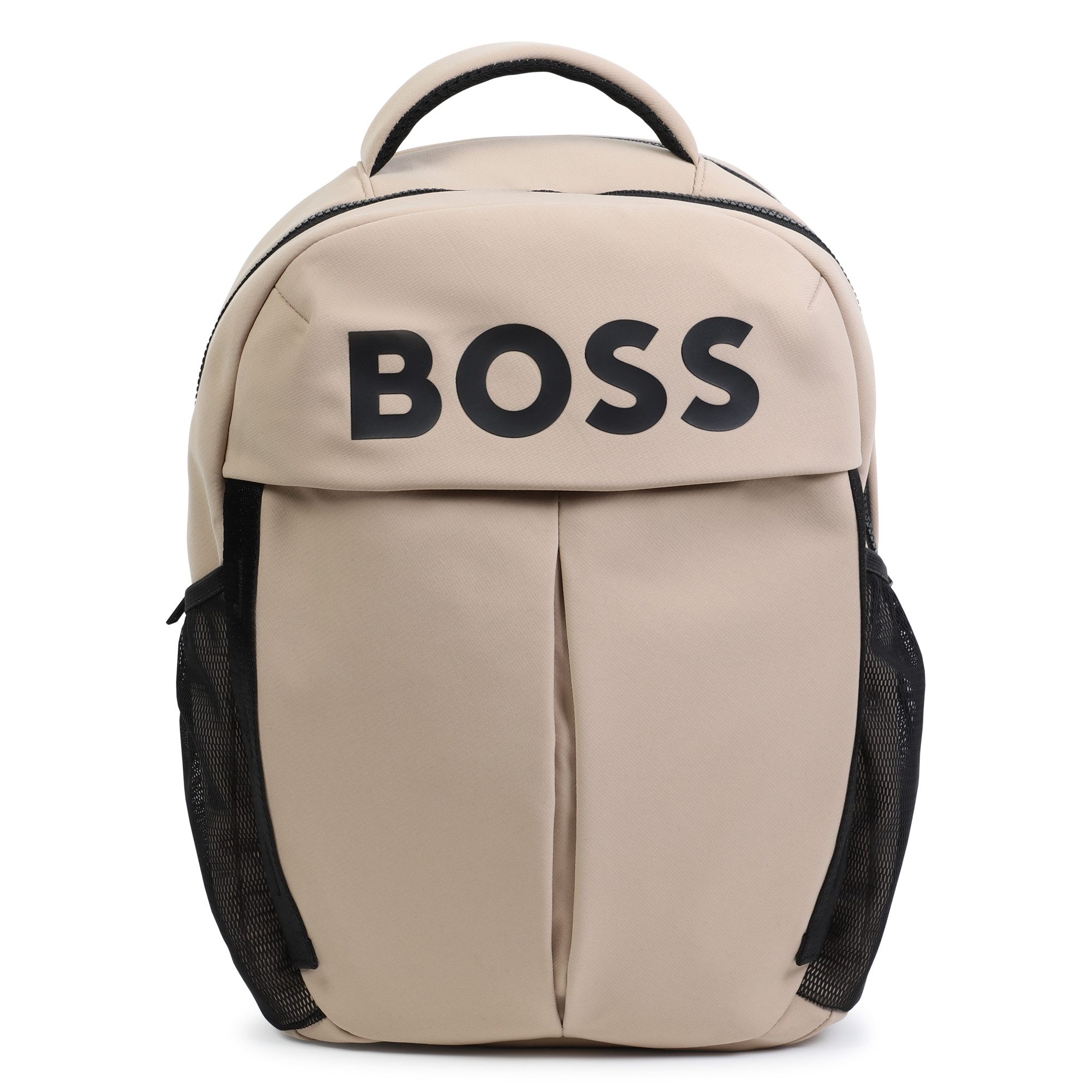 Kinderrucksack BOSS Kidswear vielseitiger Rucksack in braun mit Gummiprint-Logo