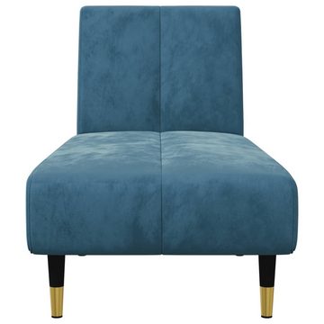 vidaXL Sofa 2-tlg. Sofagarnitur Blau Samt