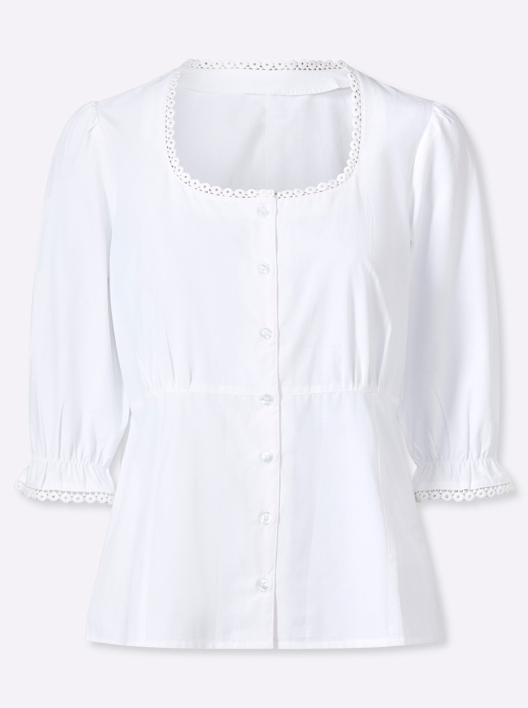 Sieh an! Klassische Bluse 3/4-Arm-Bluse