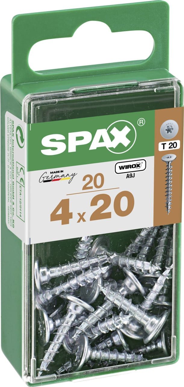 SPAX Holzbauschraube Spax Möbelbauschrauben 4.0 x 20 mm TX 20 - 20 Stk.