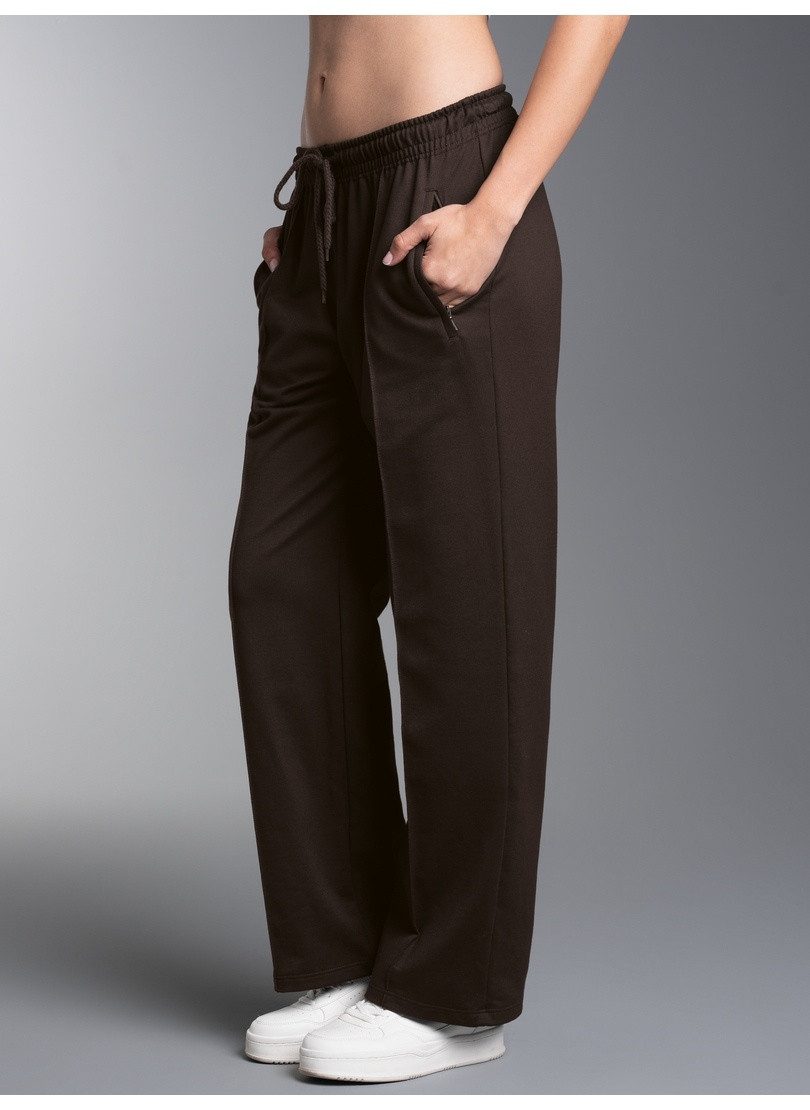 Trigema Jerseyhose TRIGEMA Freizeithose mit weitem Bein und Elastikbund (1-tlg)