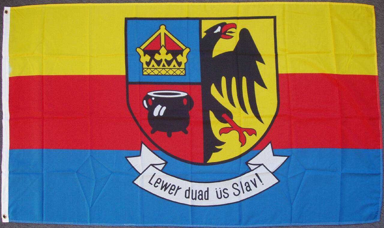 flaggenmeer Flagge Nordfriesland mit Wappen 80 g/m²