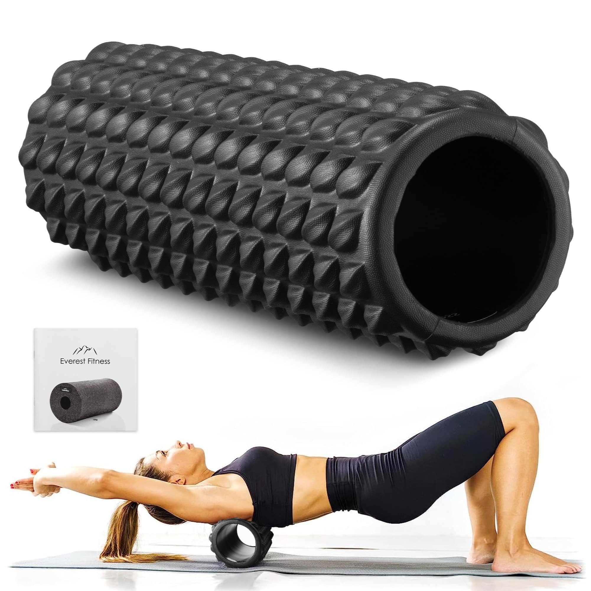 EVEREST FITNESS Fitnessrolle Faszienrolle mit Noppen Faszien Rolle 30cm lang für den Rücken (1-tlg), Yoga Massage Rückenrolle Fascia Roller Backroll Wirbelsäule