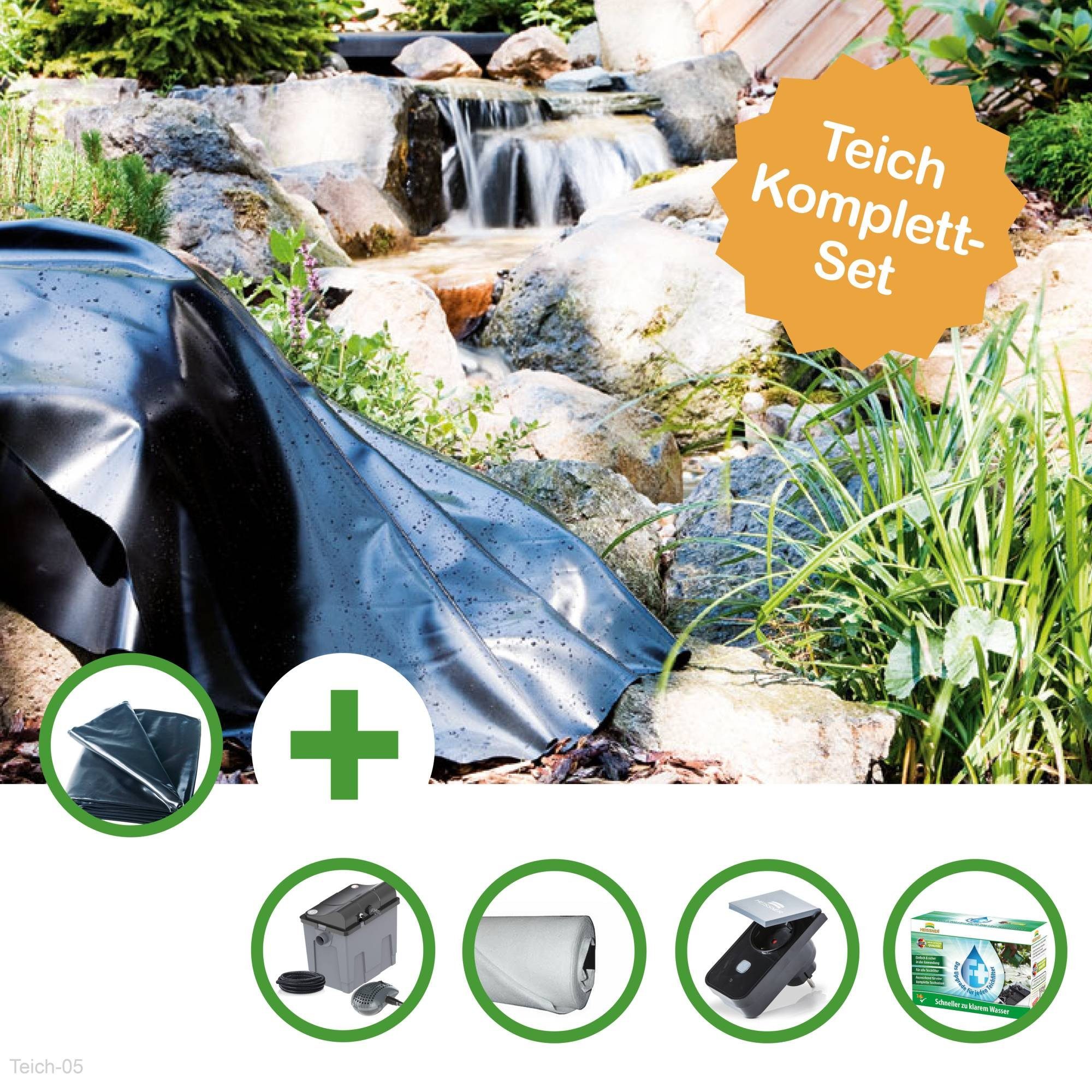 Heissner Teichfolie TEICH SET 'WEICHSEL' - MITTLERER FOLIENTEICH - TEI, 0,5 mm Stärke, (1-St)