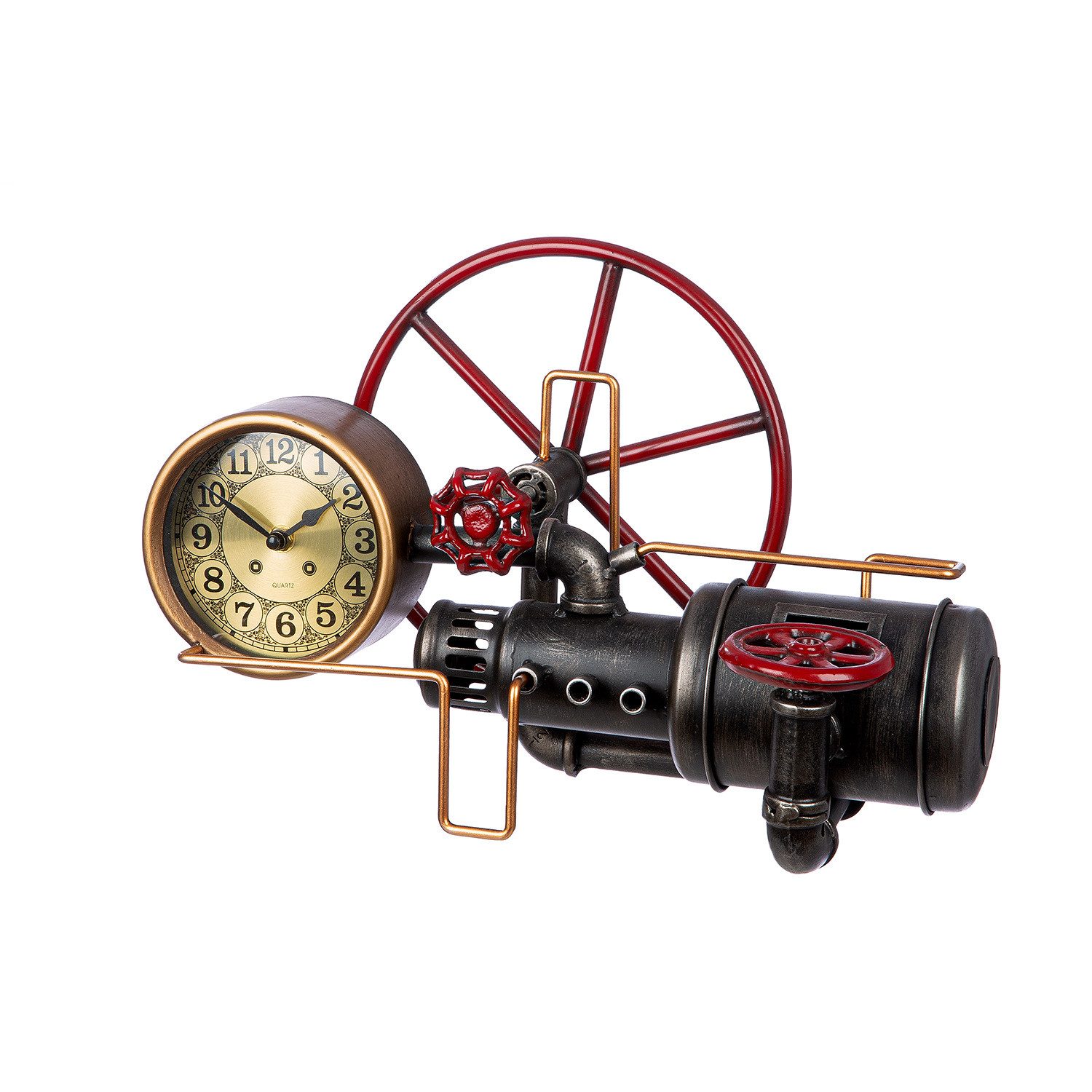 GILDE Spardose KOFUS Spardose - kupfer, rot, schwarz - Metall - H. 26cm x B. 40cm, (1xSpardose, Stand-/ Tischuhr, Geldbüchse - Sparschachtel), Geldbox - Münzbehälter - Geldschwein - Spartruhe -Urlaubskasse