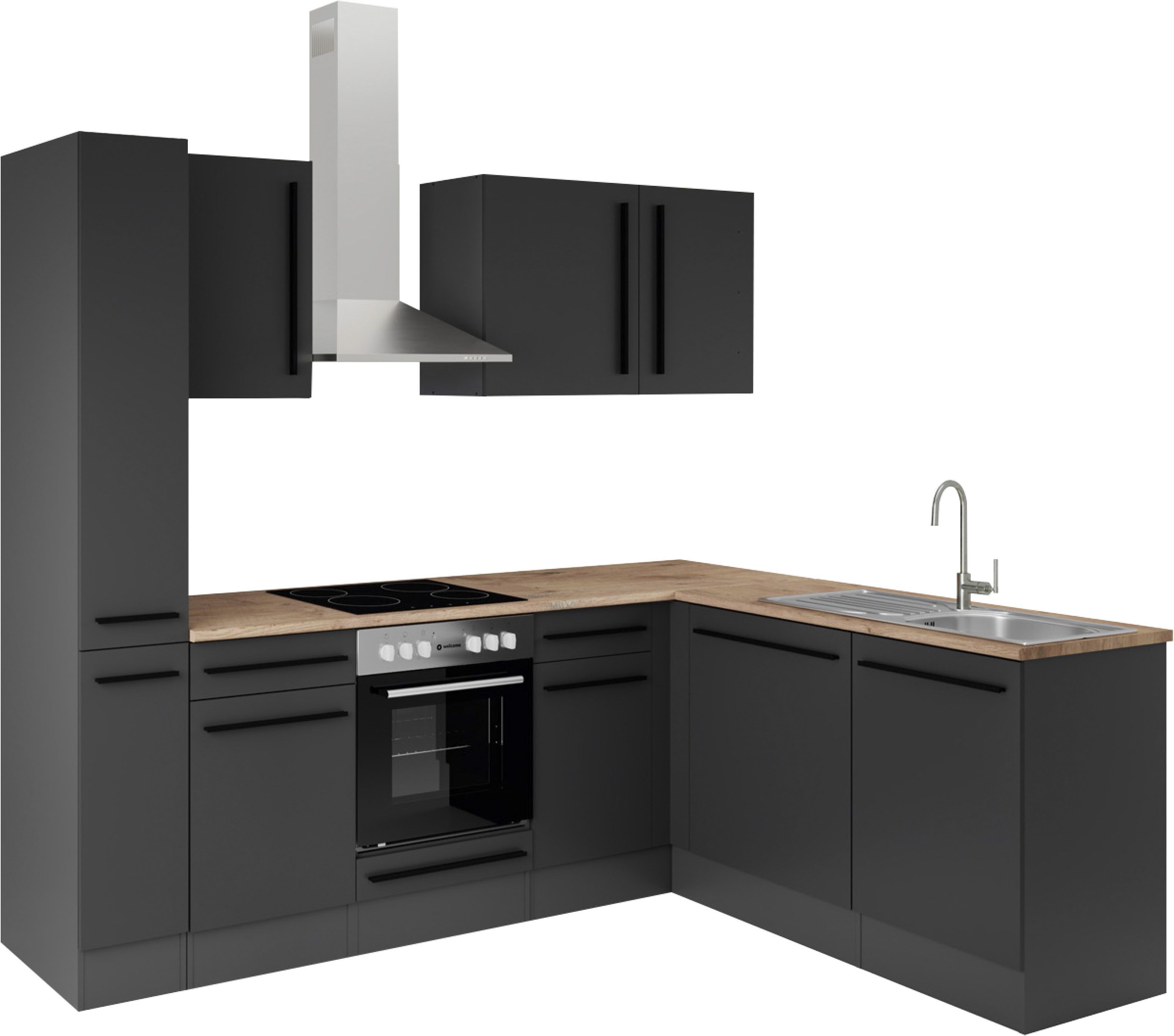 BASIC by Balculina Winkelküche Jazz, Stellbreite 250x175 cm, wahlweise mit E-Geräten