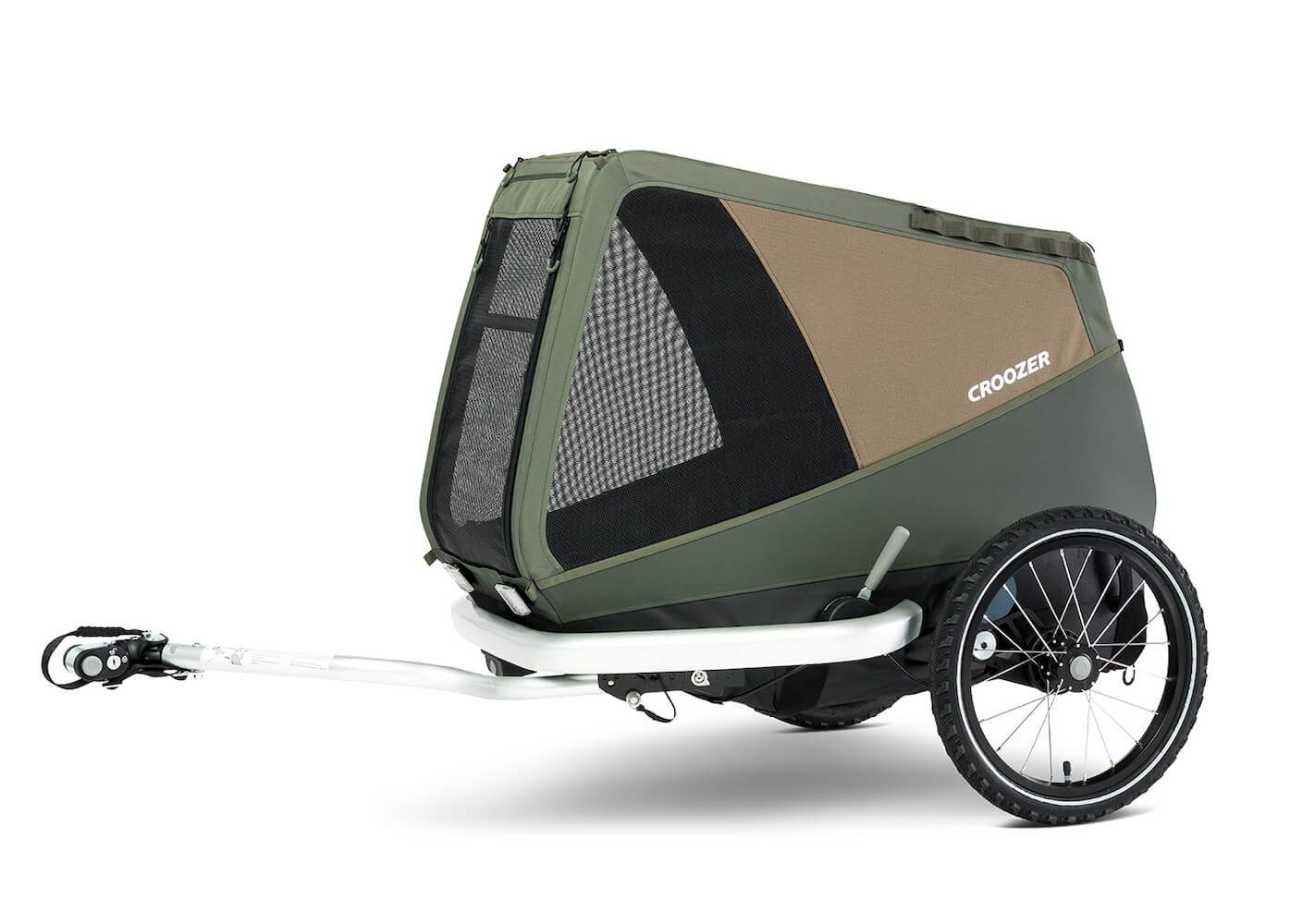 Croozer Fahrradhundeanhänger Dog Enna Bundle inkl. Enna Hundebett - Farbe: Moos Green