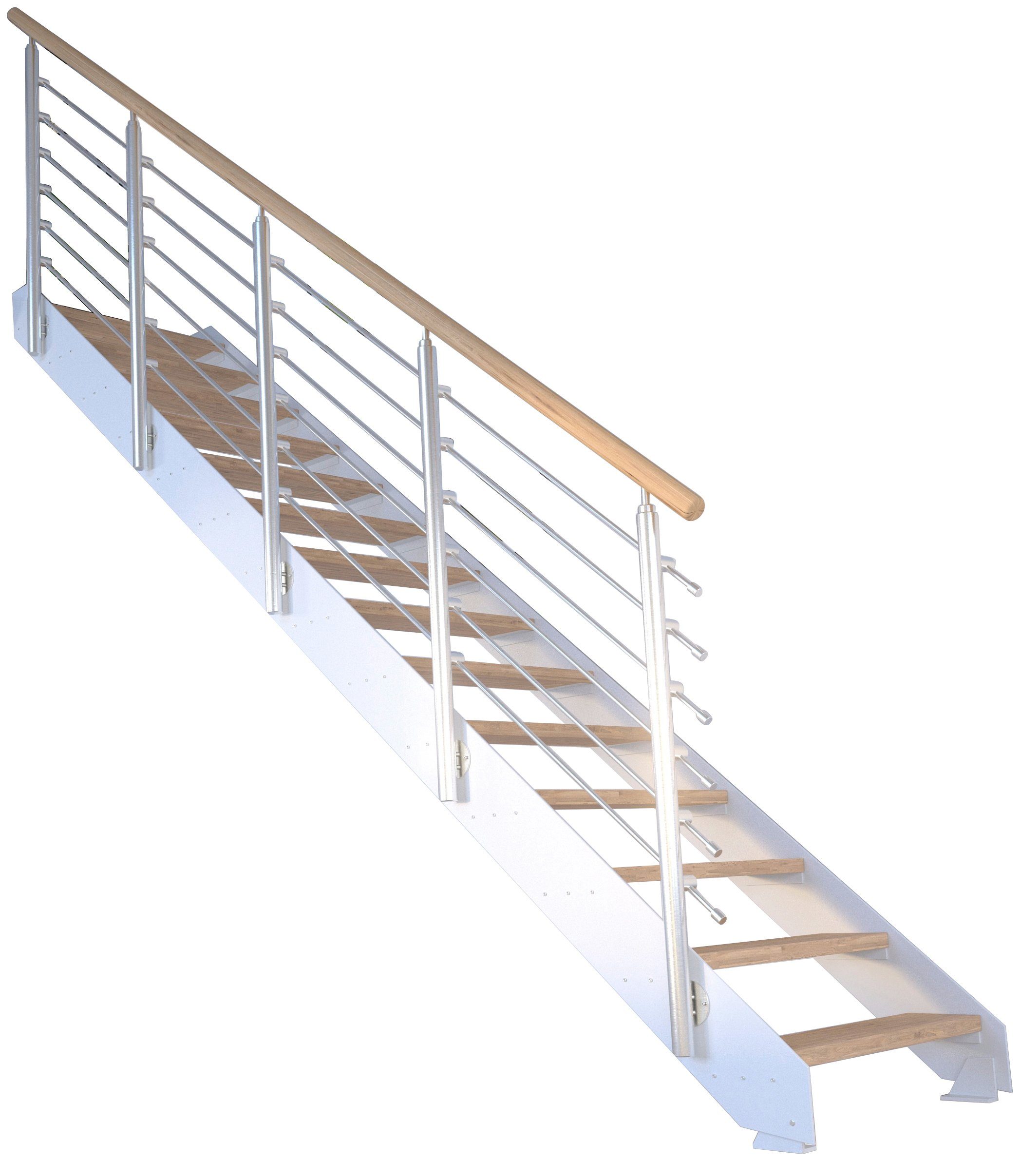 Stufen Systemtreppe offen, Starwood Design, Kos, Geteilte