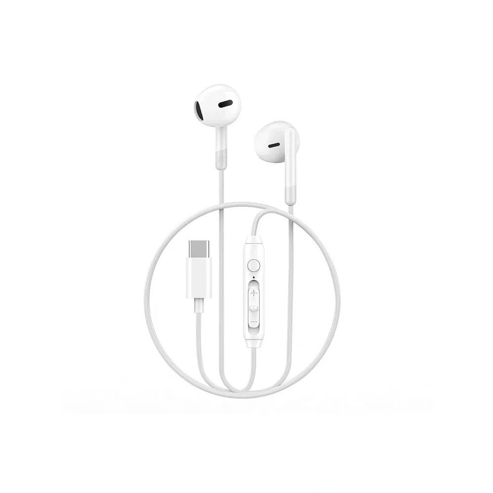 Wiwu WiWU Kabelgebundene Stereo-Kopfhörer EB314 USB C - weiß In-Ear Kopfhörer