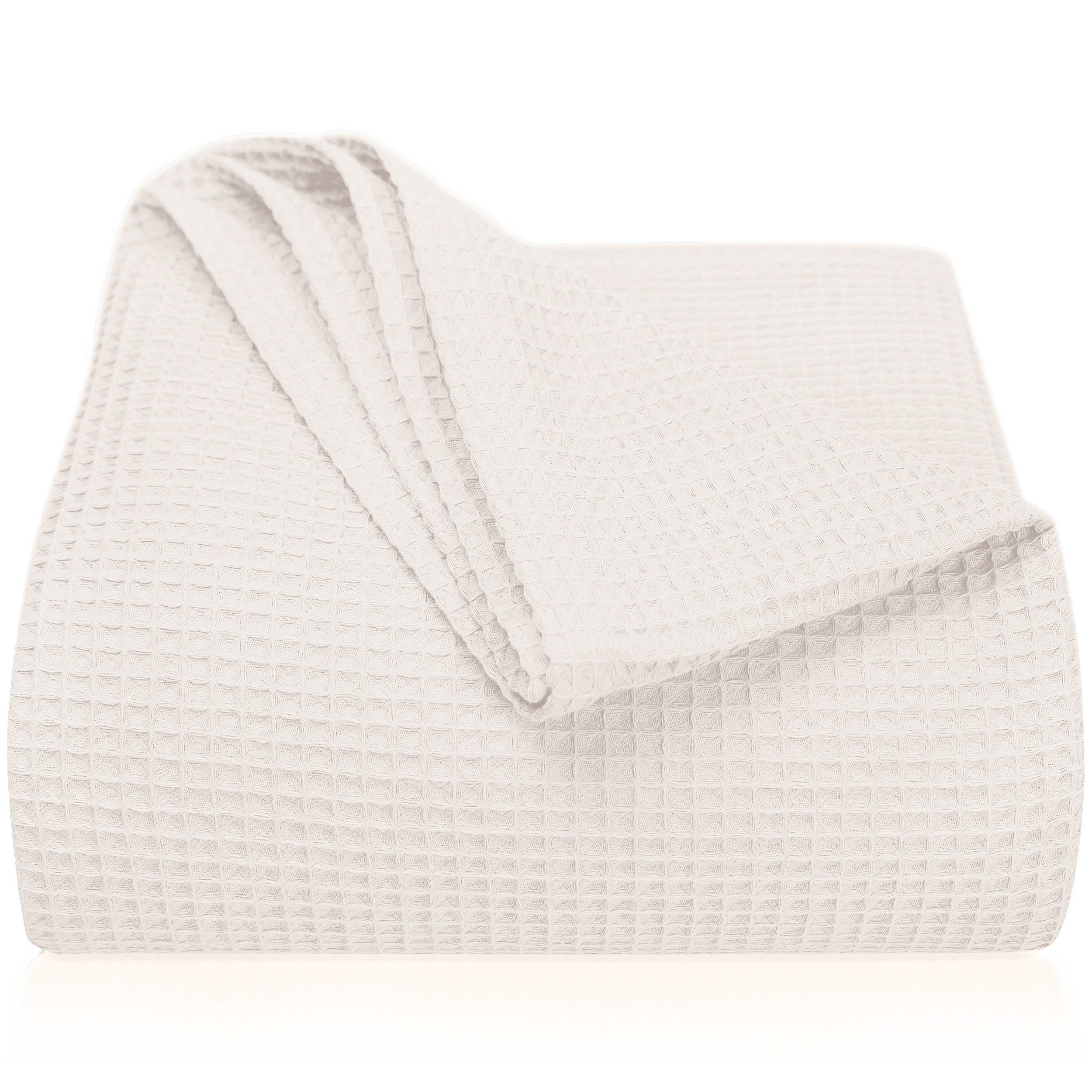 Laynenburg Tagesdecke Waffelpique aus 100% Baumwolle – Baumwolldecke, Kuscheldecke, Wohndecke als Sommerdecke, Bett-Überwurf, Couch-Überwurf, Sofa-Decke