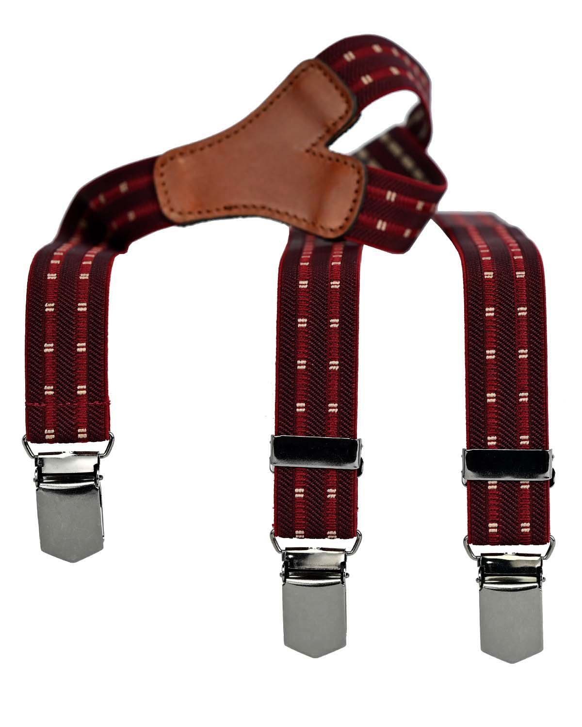 LLOYD Men’s Belts Hosenträger LLOYD-Hosenträger 25 mm gemustert Lederr-Rückentei bordeaux | Hosenträger