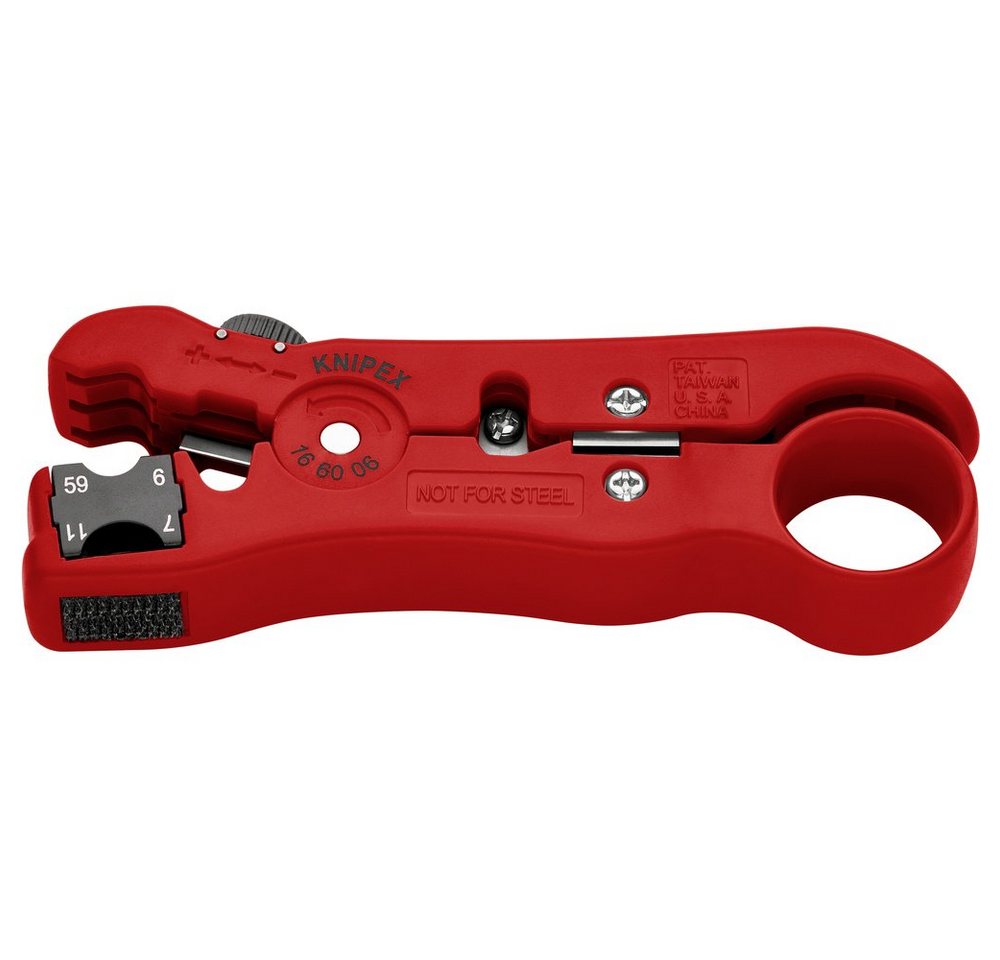 Thumbnail - Knipex Kabelmesser Knipex 16 60 06 SB Kabelentmanteler Geeignet für Koaxialkabel RG59