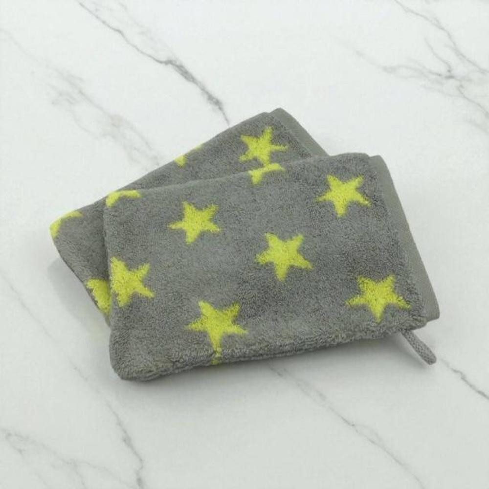 Cawö Home Handtücher Frottiertuchserie New Stars Lime-Platin, 100% Baumwolle