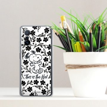 DeinDesign Handyhülle Peanuts Blumen Snoopy Snoopy Black and White This Is The Life, Xiaomi 11T Pro 5G Silikon Hülle Bumper Case Handy Schutzhülle
