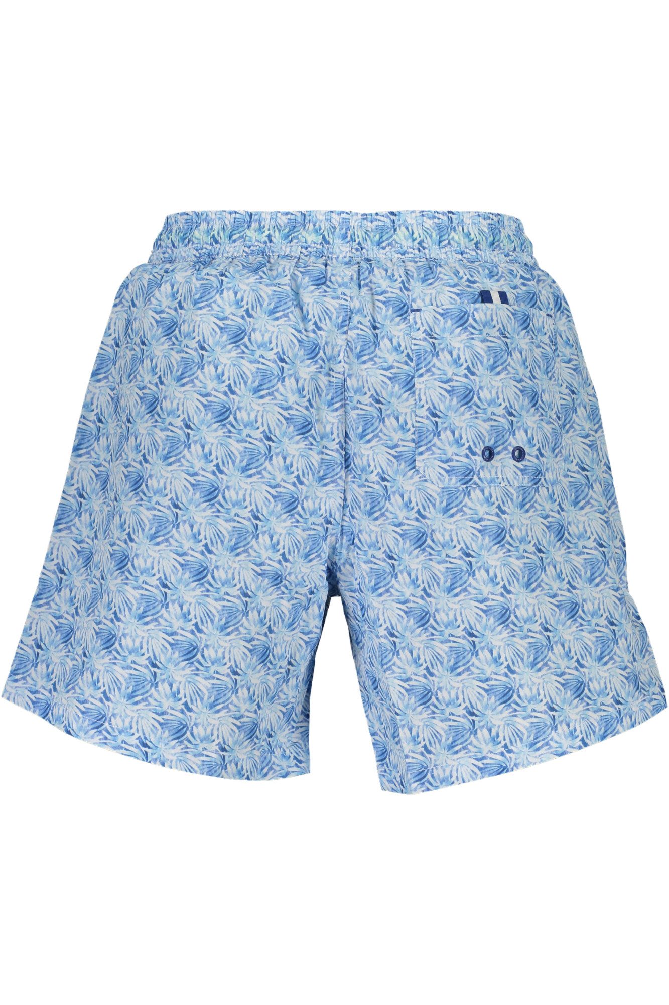 North Sails Badeshorts Herren Bade-Boxershorts Blau mit Muster – Bio-Baumwolle, Komfort fit