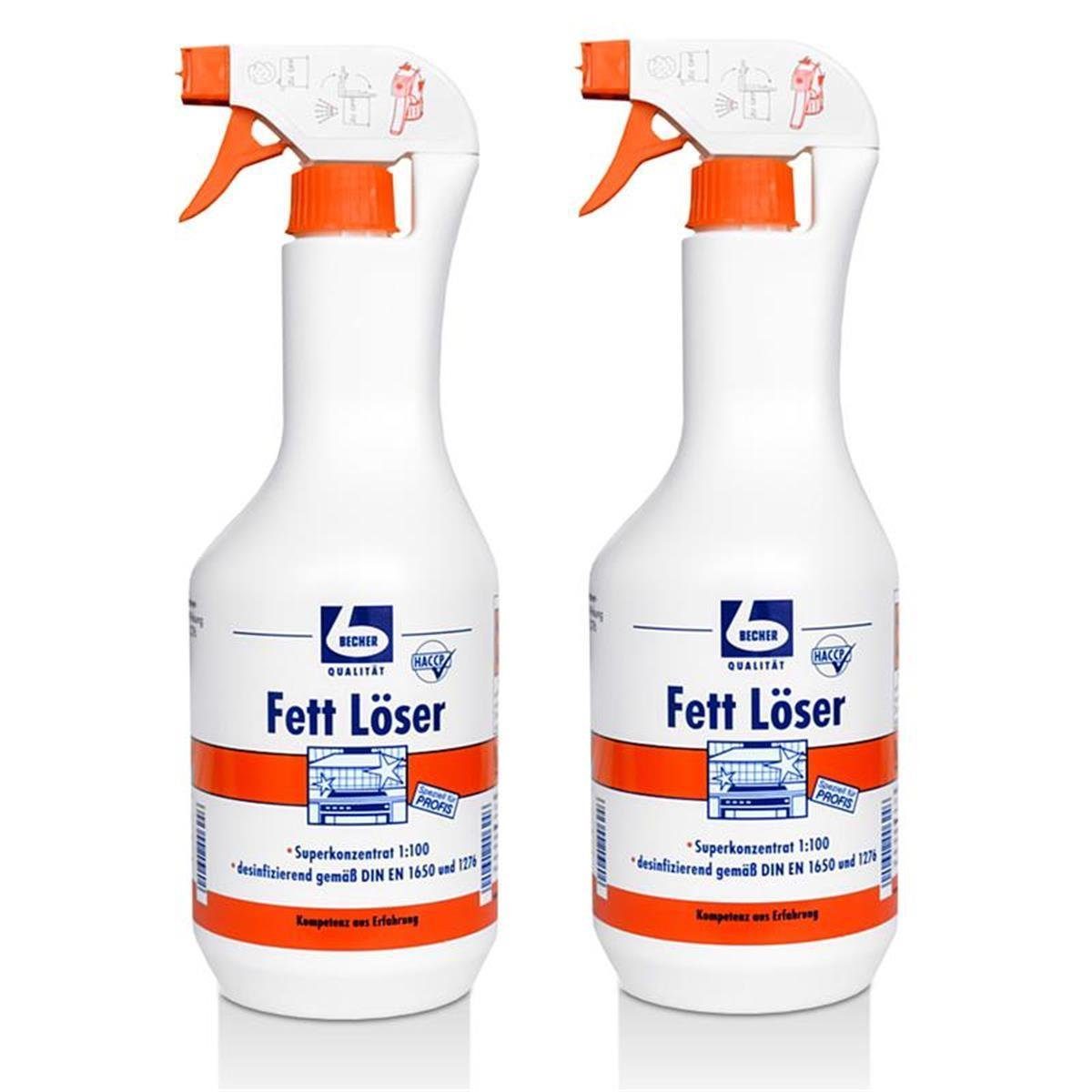 Dr. Becher 2x Dr. Becher Fett Löser Superkonzentrat / 1 Liter Spezialwaschmittel