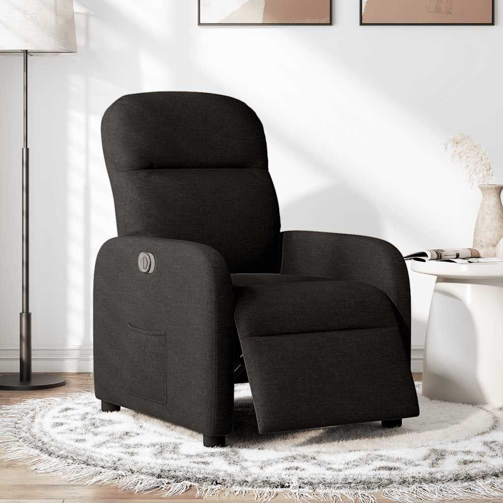 vidaXL Sessel Relaxsessel Elektrisch Schwarz Stoff günstig online kaufen