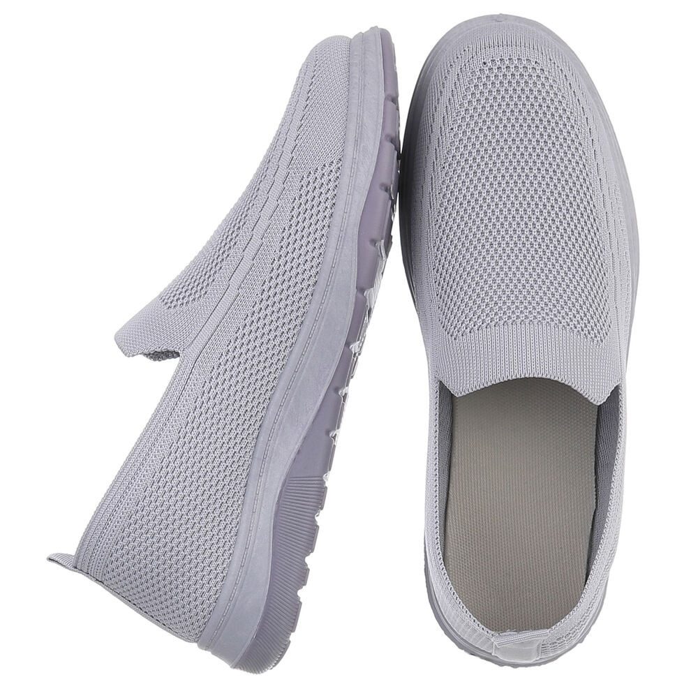 Coolwalk Herren Slip-On Schuh aus atmungsaktivem Stoff für Alltag Slipper (89951939) Flach Sneakers in Hellgrau