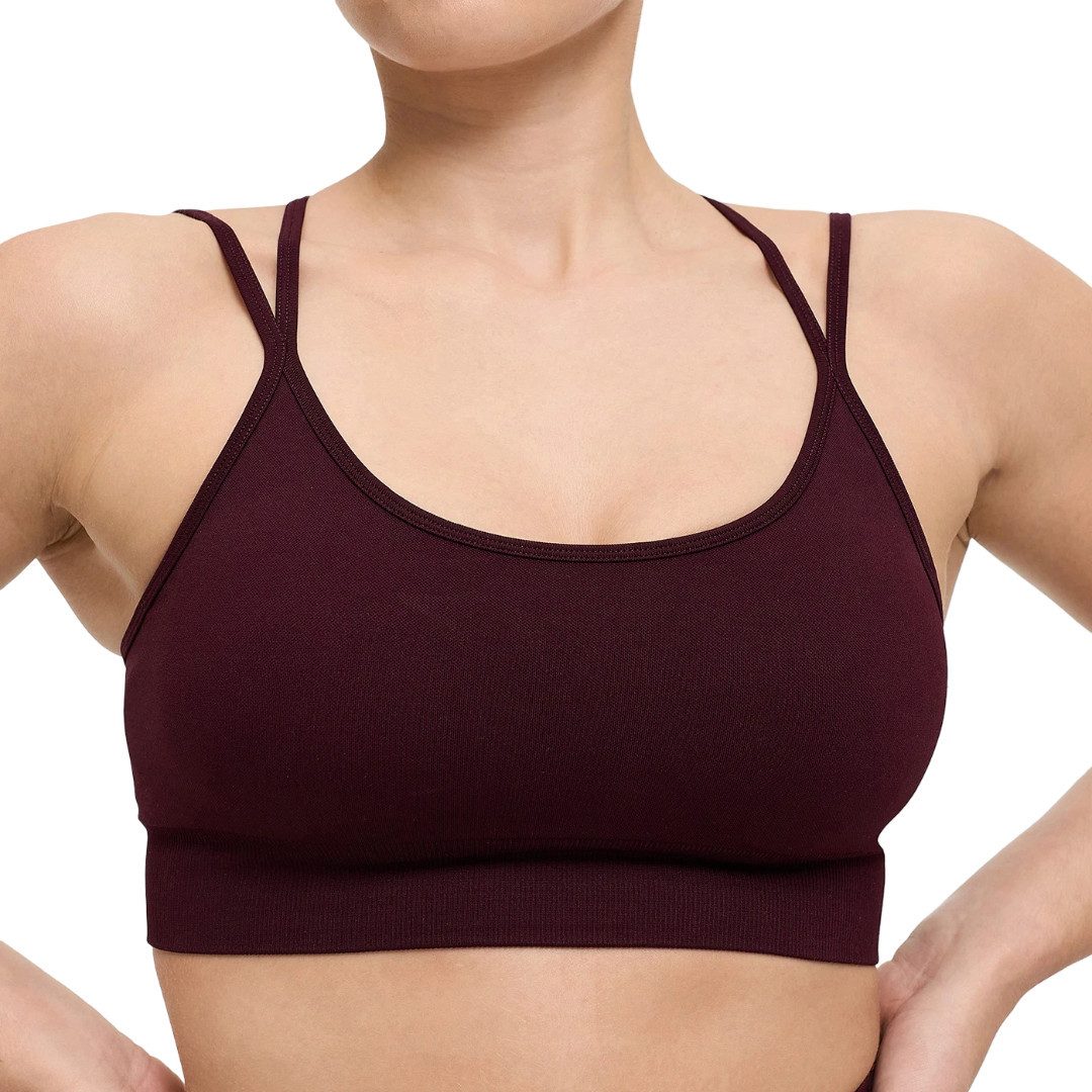Creamy Fabrics Sport-BH ContourLift Seamless Cross over Sport Bra-Burgundy günstig online kaufen
