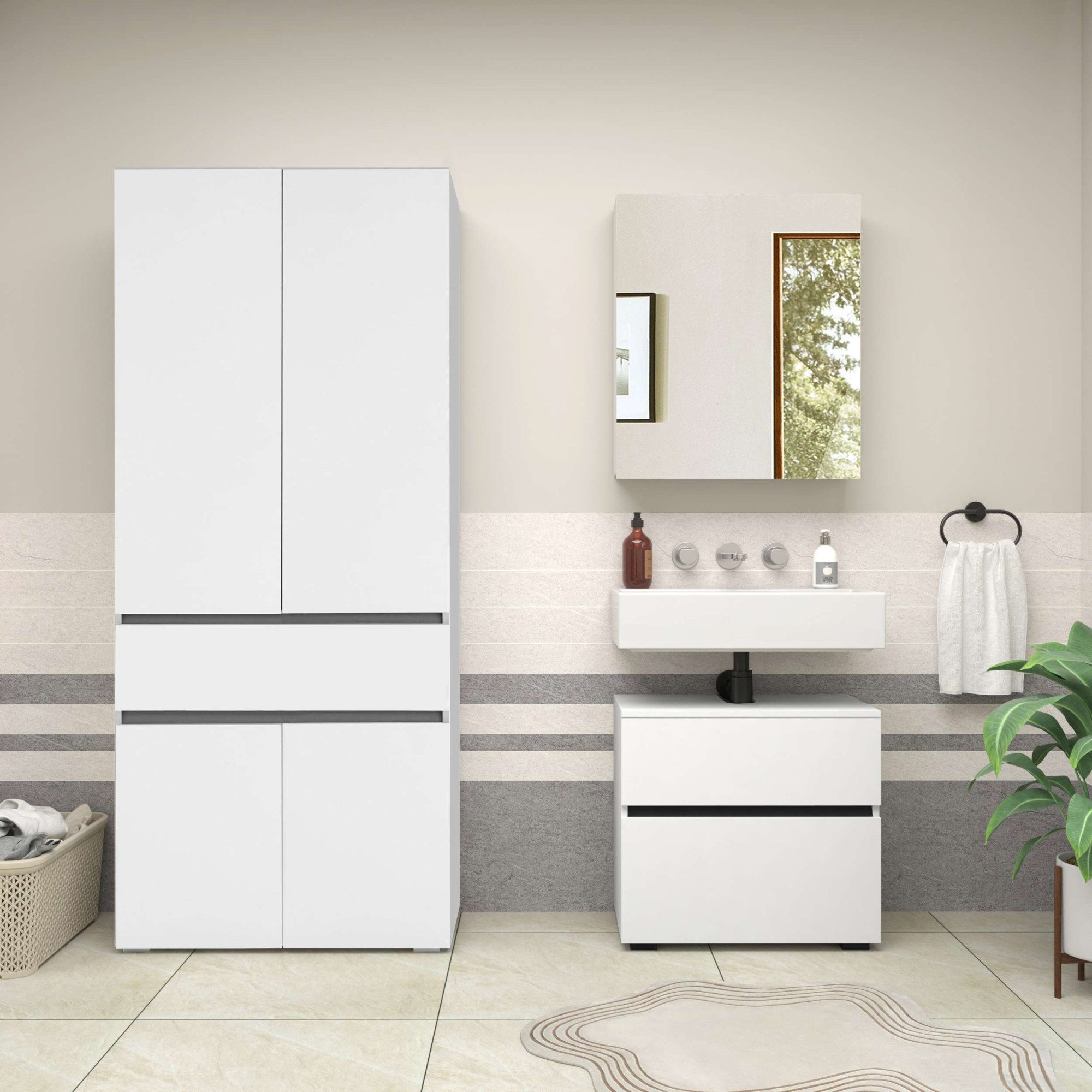 Home affaire Badmöbel-Set Wisla, (Set, 2-St), günstig online kaufen