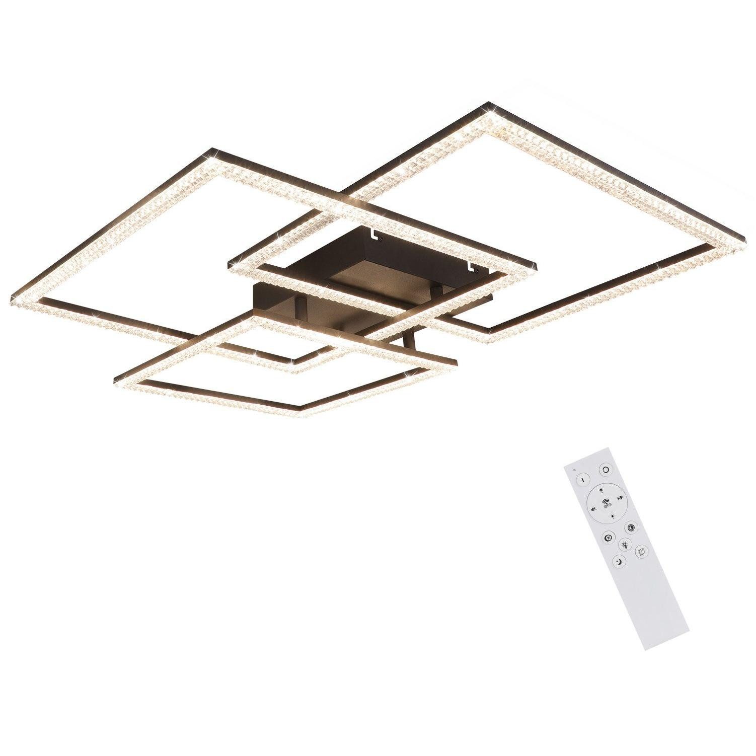 Nettlife LED Deckenleuchte Wohnzimmer Schwarz Deckenlampe günstig online kaufen