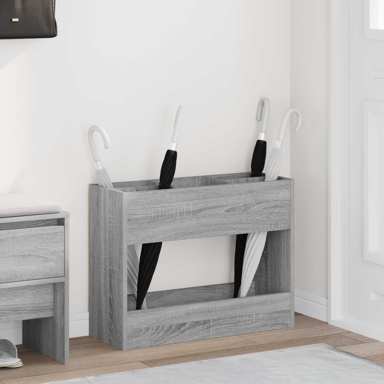 vidaXL Schirmständer Sonnenschirmhalter Graues Sonoma 65 x 24 x 50 cm Holzwerkstoff (1 St)