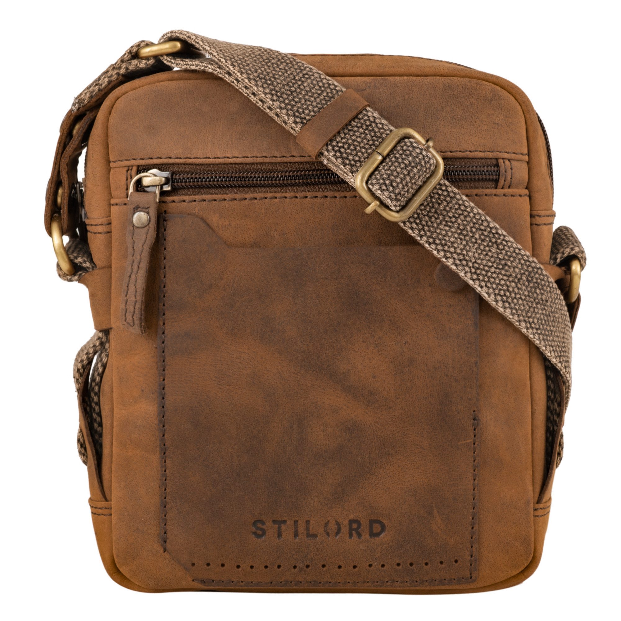 STILORD Schultertasche "Nash" Ledertasche Männer Vintage