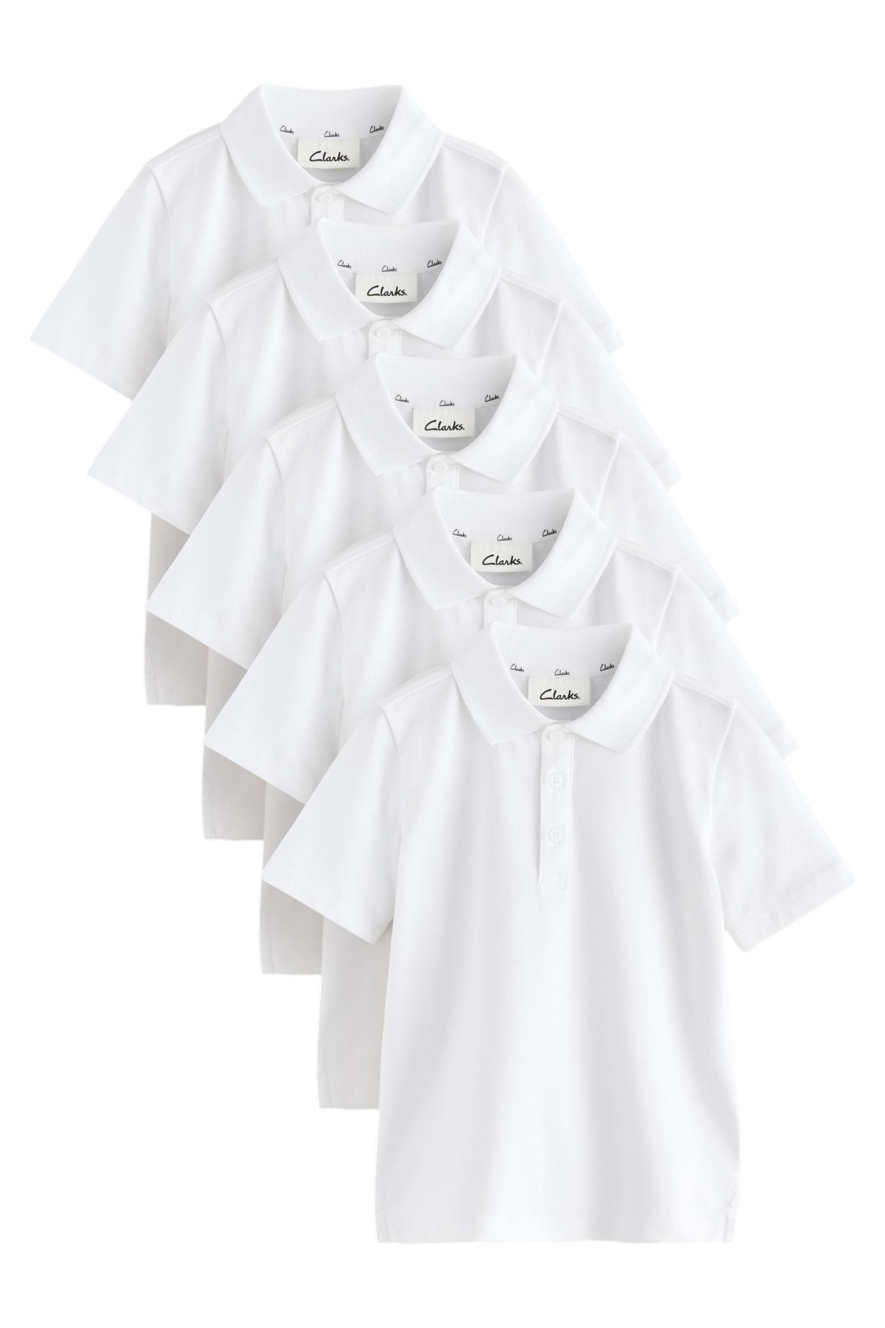 Poloshirt Clarks Jungen Kurzarm-Poloshirts im 5er-Pack