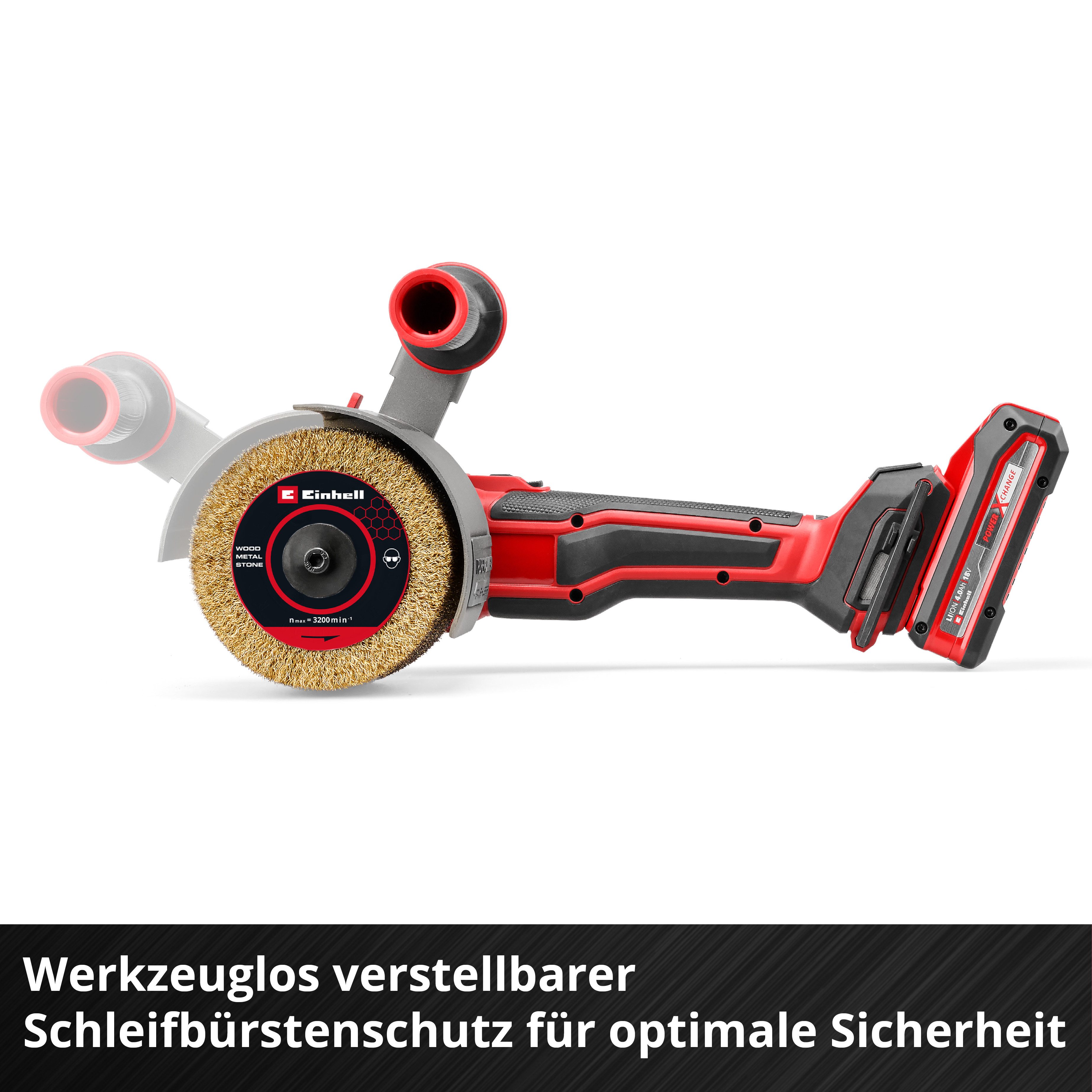 Einhell Schleifroller Akku-Bürstenschleifer TP-BR 18/32 Li BL - Solo, max. 3200 U/min, ohne Akku und Ladegerät – Bild 5 von 5