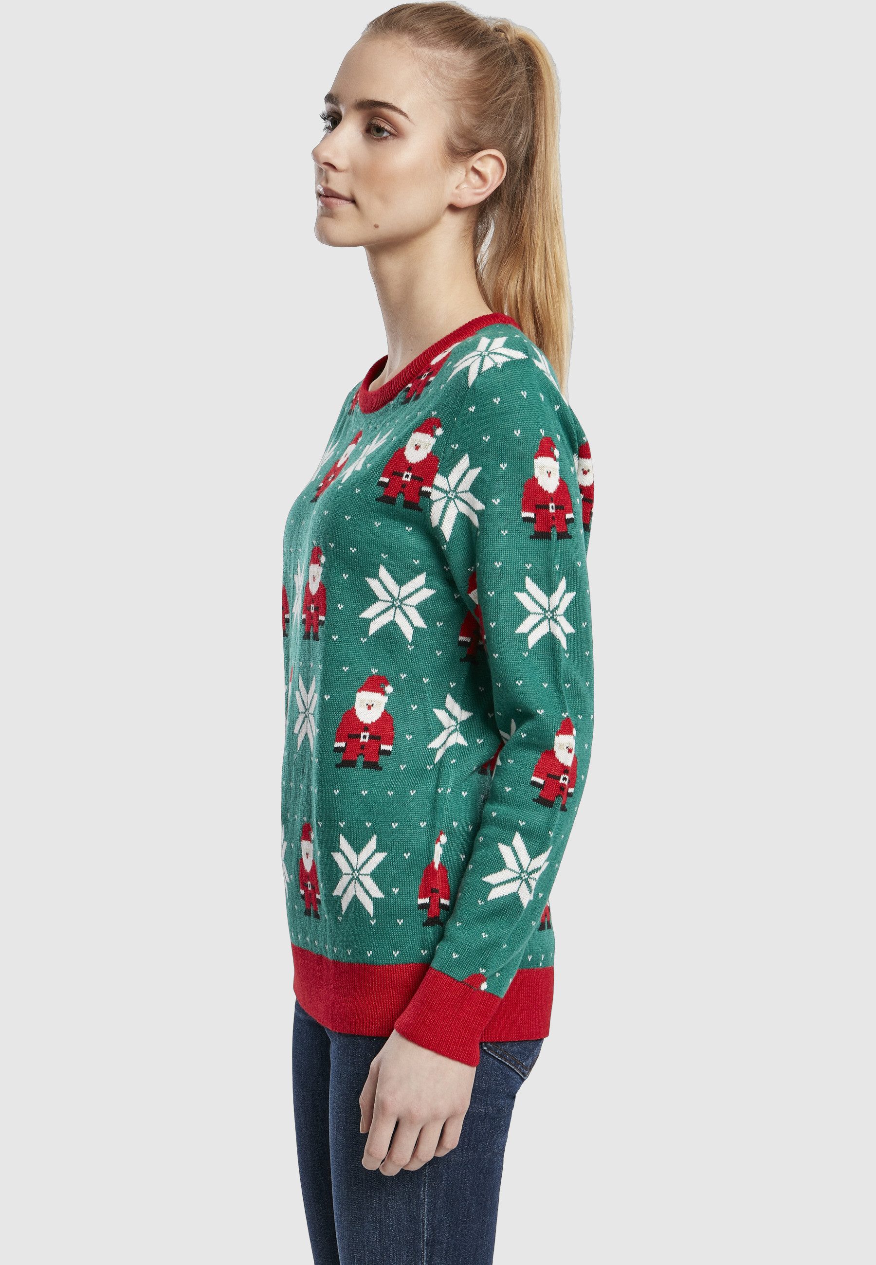 URBAN CLASSICS Fleecepullover Urban Classics Damen Ladies Santa Christmas Sweater (1-tlg)