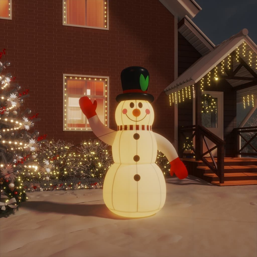 vidaXL Dekolicht 120 cm Aufblasbarer Schneemann mit LEDs 120 cm