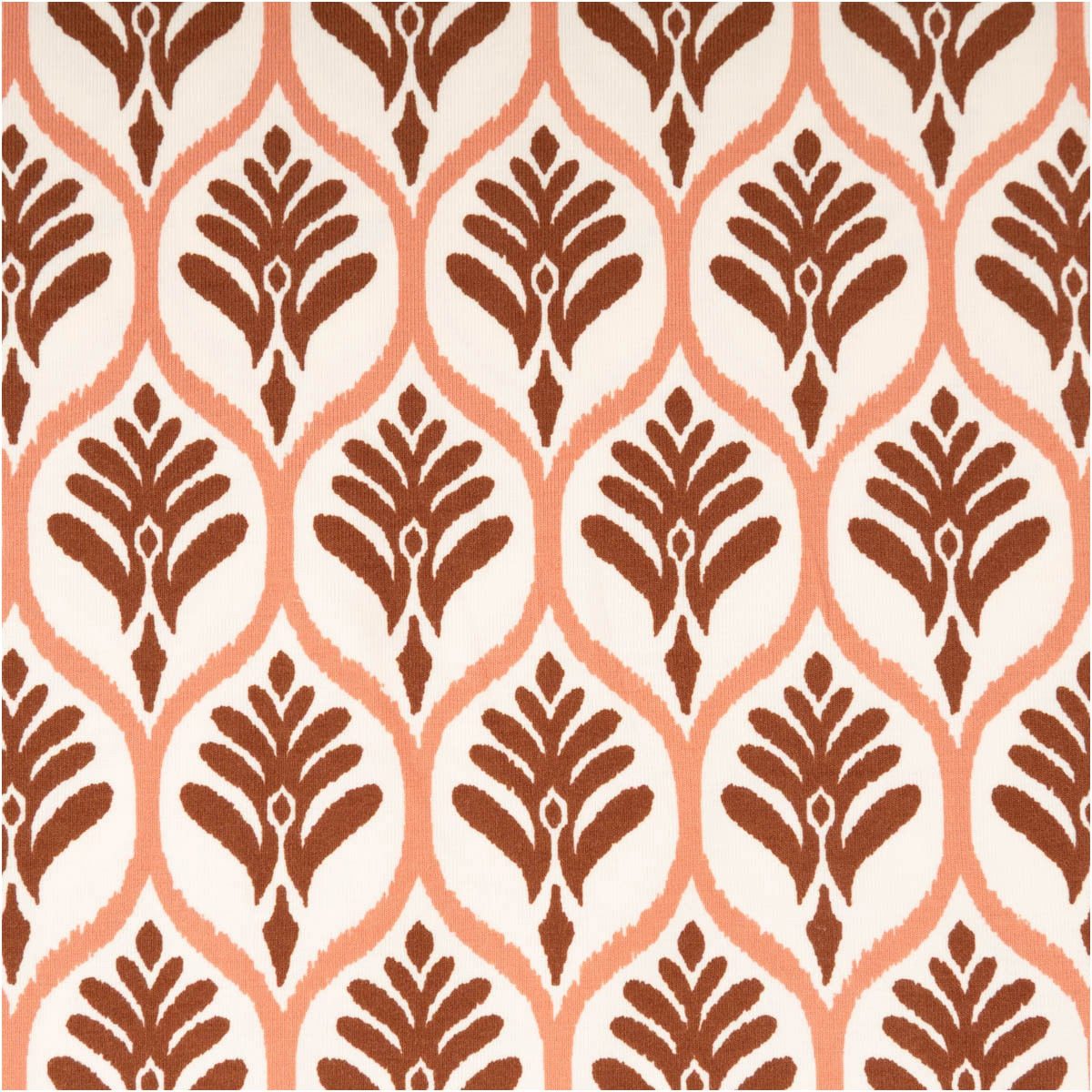 SCHÖNER LEBEN. Stoff Baumwolljersey Ornamente weiß Jersey Stoff elastisch, 1,48 m, allergikergeeignet