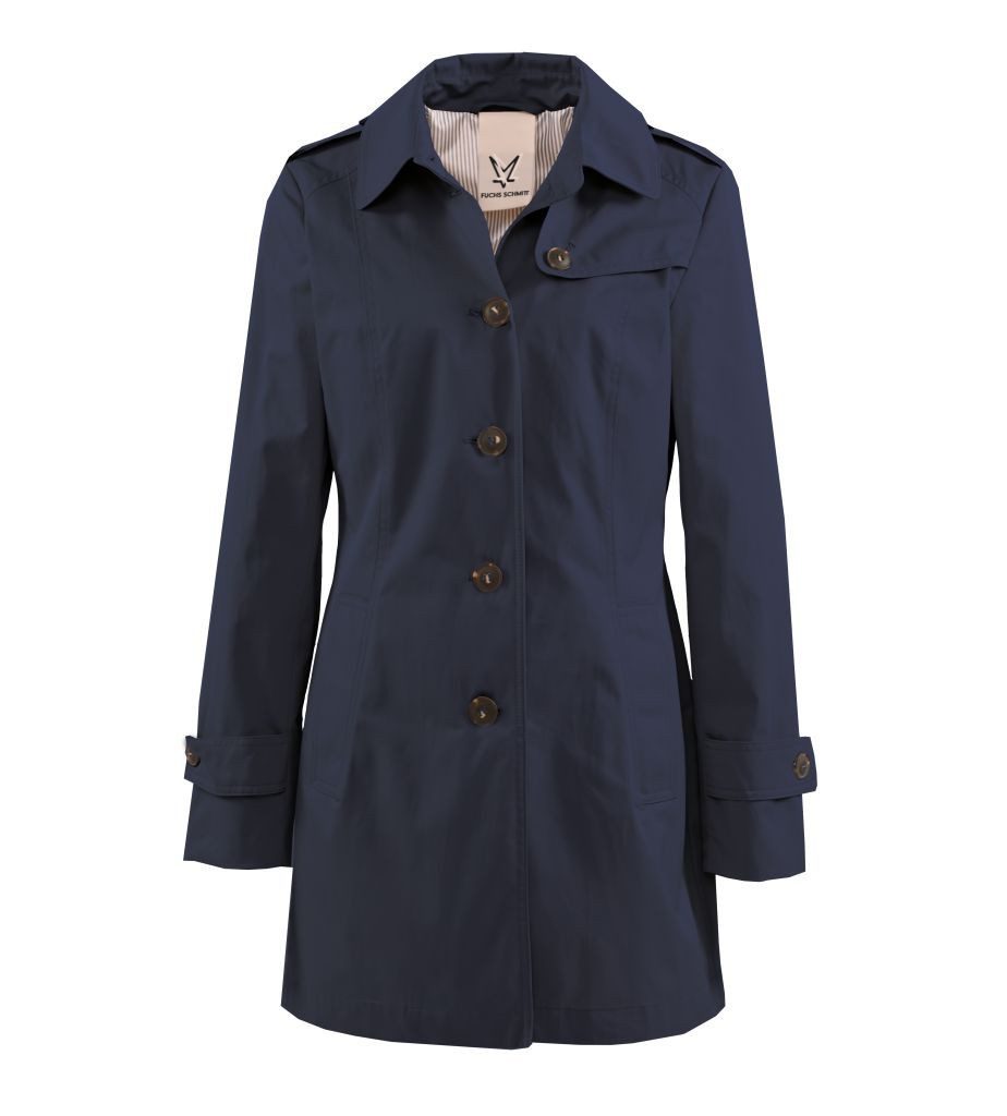 Fuchs Schmitt Kurzmantel Lightweight Cotton, Regular Fit, Schulterklappen