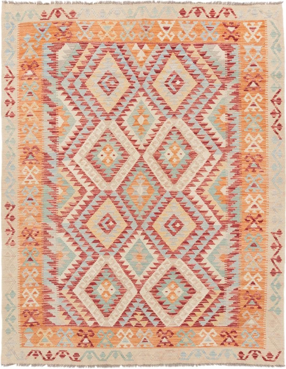 Orientteppich Kelim Afghan 154x195 Handgewebter Orientteppich, Nain Trading, rechteckig, Höhe: 3 mm