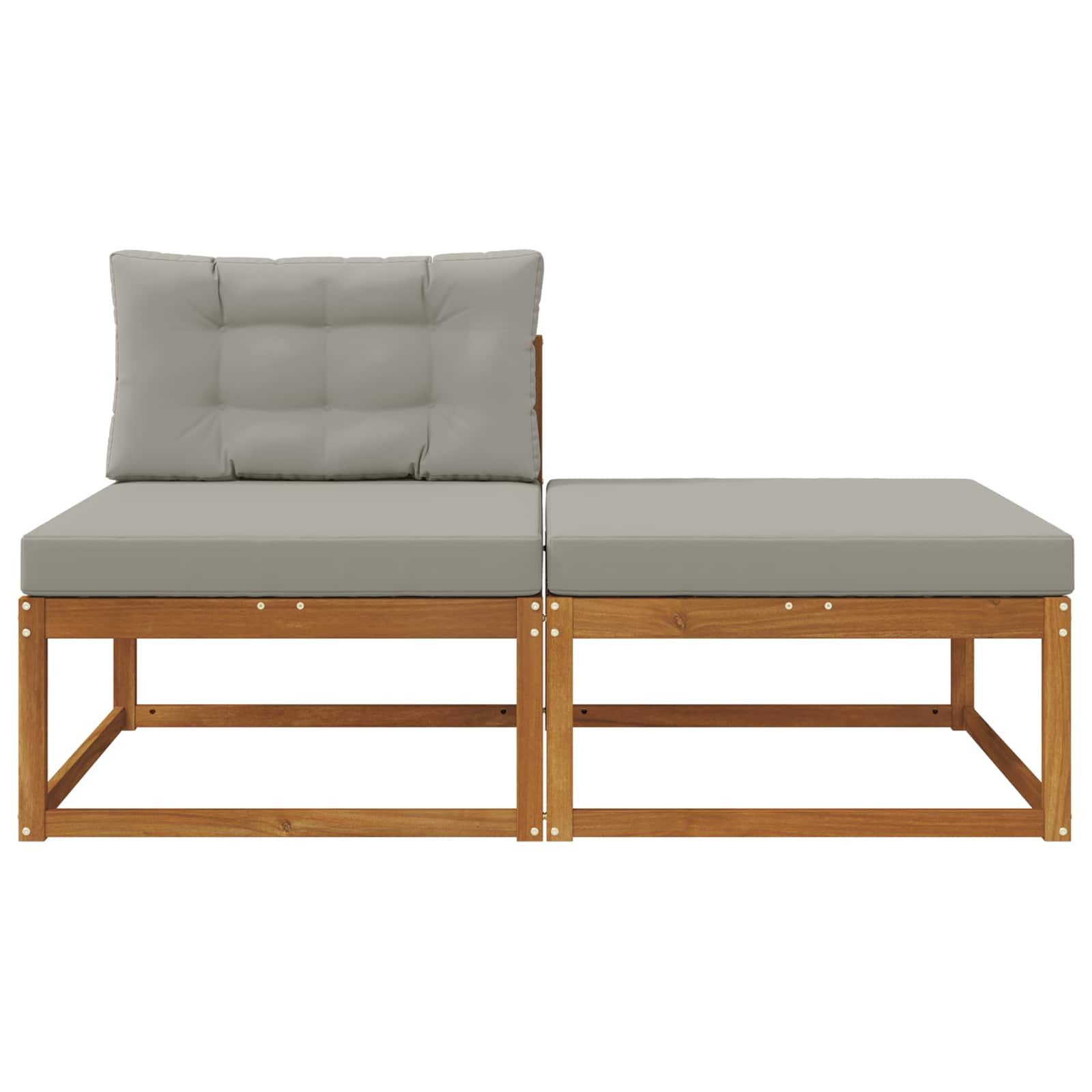 vidaXL Sofaelement Sectional Sofa Einheiten mit Kissen 2 Stück Natur (2 St)