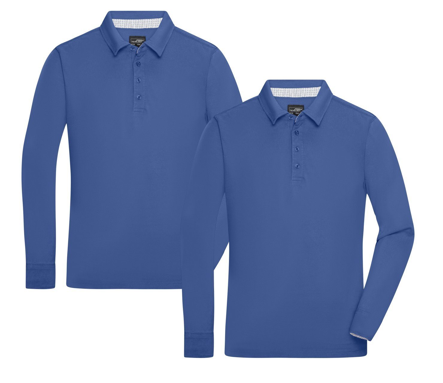 Langarm-Poloshirt Doppelpack Sportliches Herren Langarm Polo in Washed Optik JN714