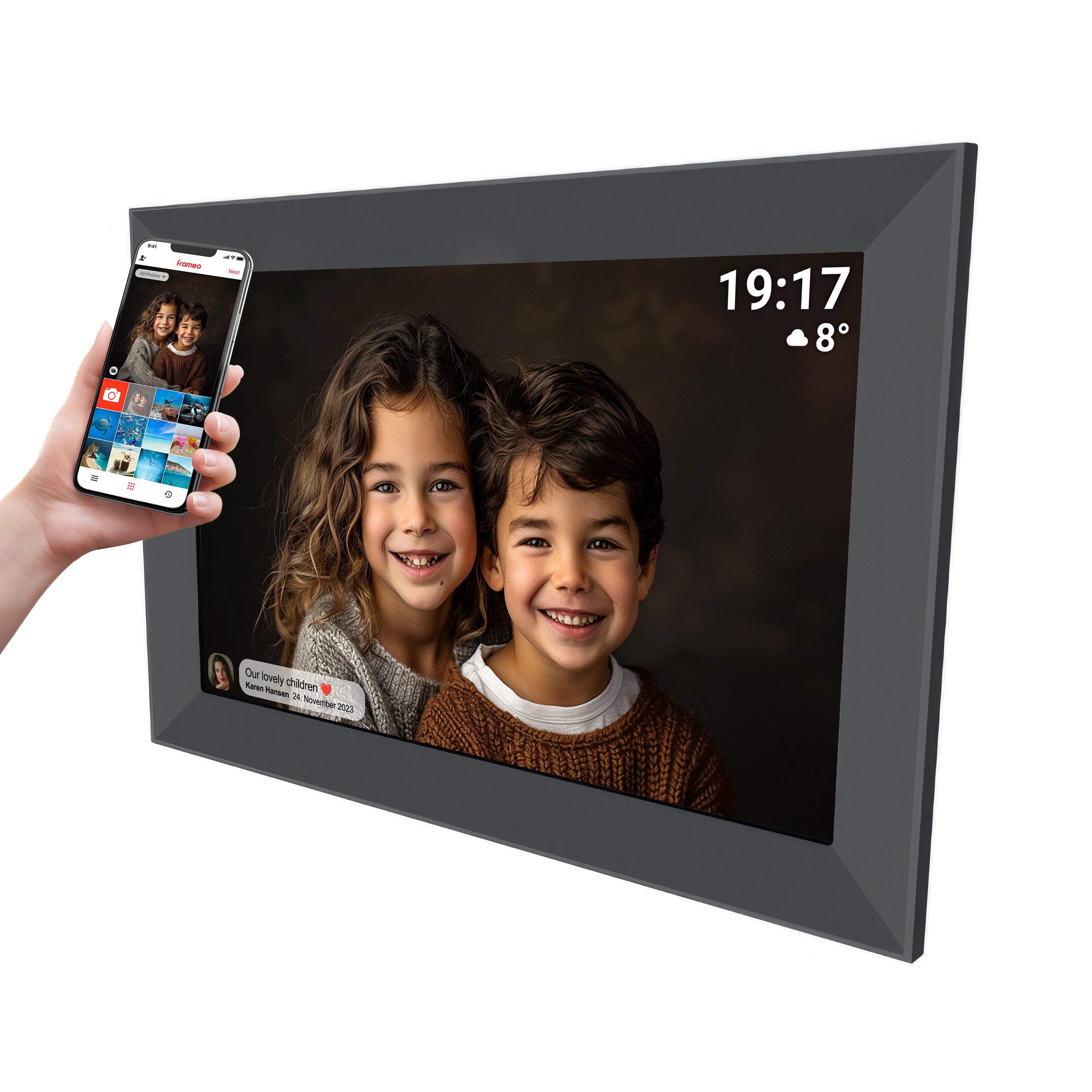 Denver PFF-1012B Digitaler Bilderrahmen (25.5 cm/10.1 ", 16 GB)