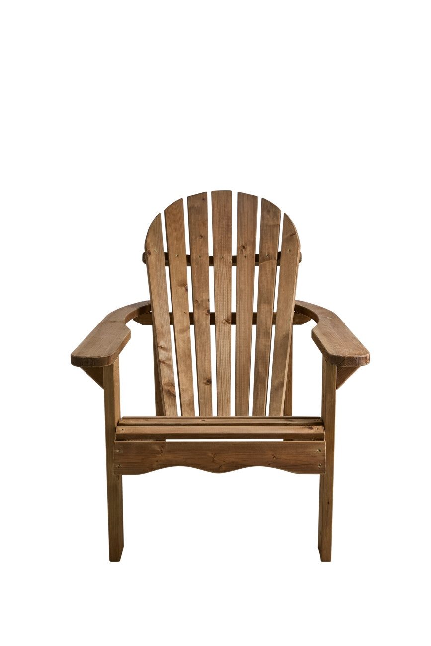 Brafab Gartensessel Skule aus Kiefernholz, Braun, Im Adirondack-Design