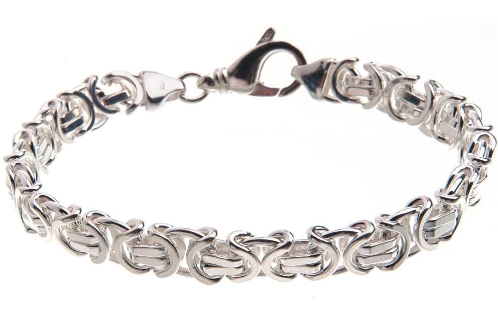 Silberkettenstore Silberarmband Königskette Armband, flach 9mm - 925 Silber, Länge wählbar von 17-25cm